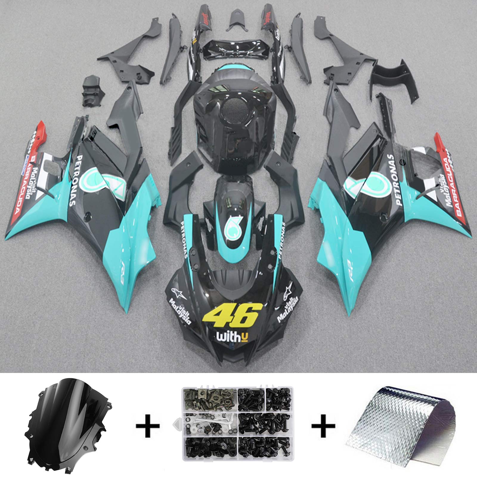 2022-2023 Yamaha YZF-R3 R25 Kit de carenado de inyección Carrocería Plástico ABS # 107