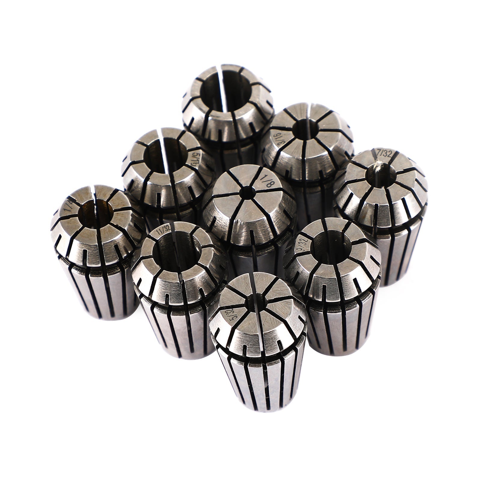 9pcs ER16 Spring Collet Set pre CNC frézovacie sústruhové náradie Gravírovanie oceľ