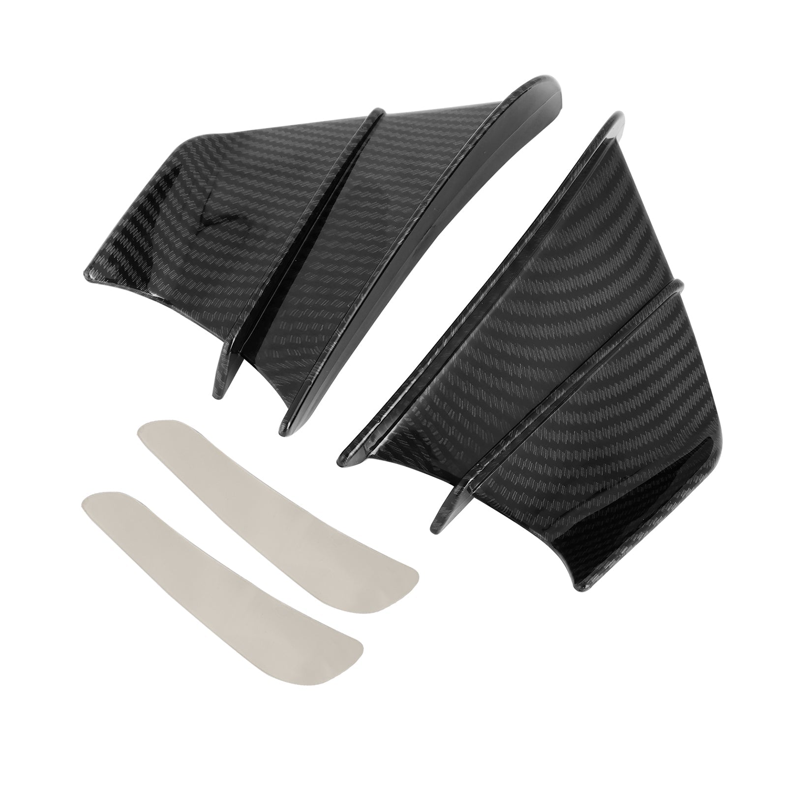Winglet Wind Fin Aerodynamic Kit Spoiler Trim Cover för motorcykel Universal