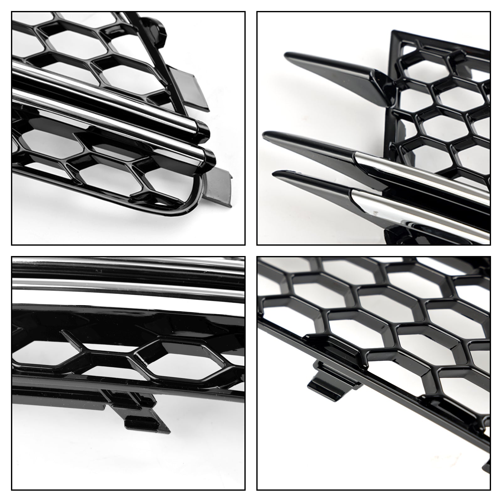 2012-2015 Audi A6 4G C7 2 STUKS Mistlamp Cover Bezel Bumper Grille