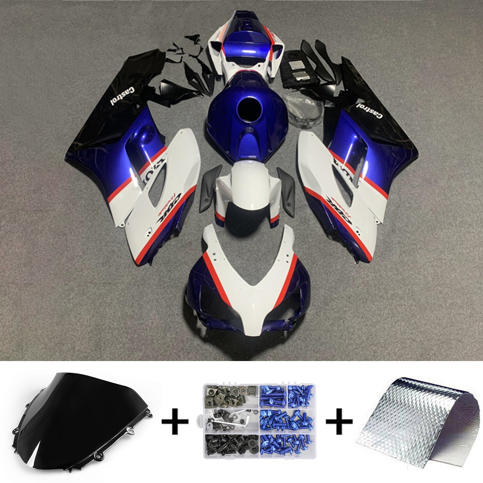 2004-2005 Honda CBR1000RR Kit de carénage carrosserie plastique ABS