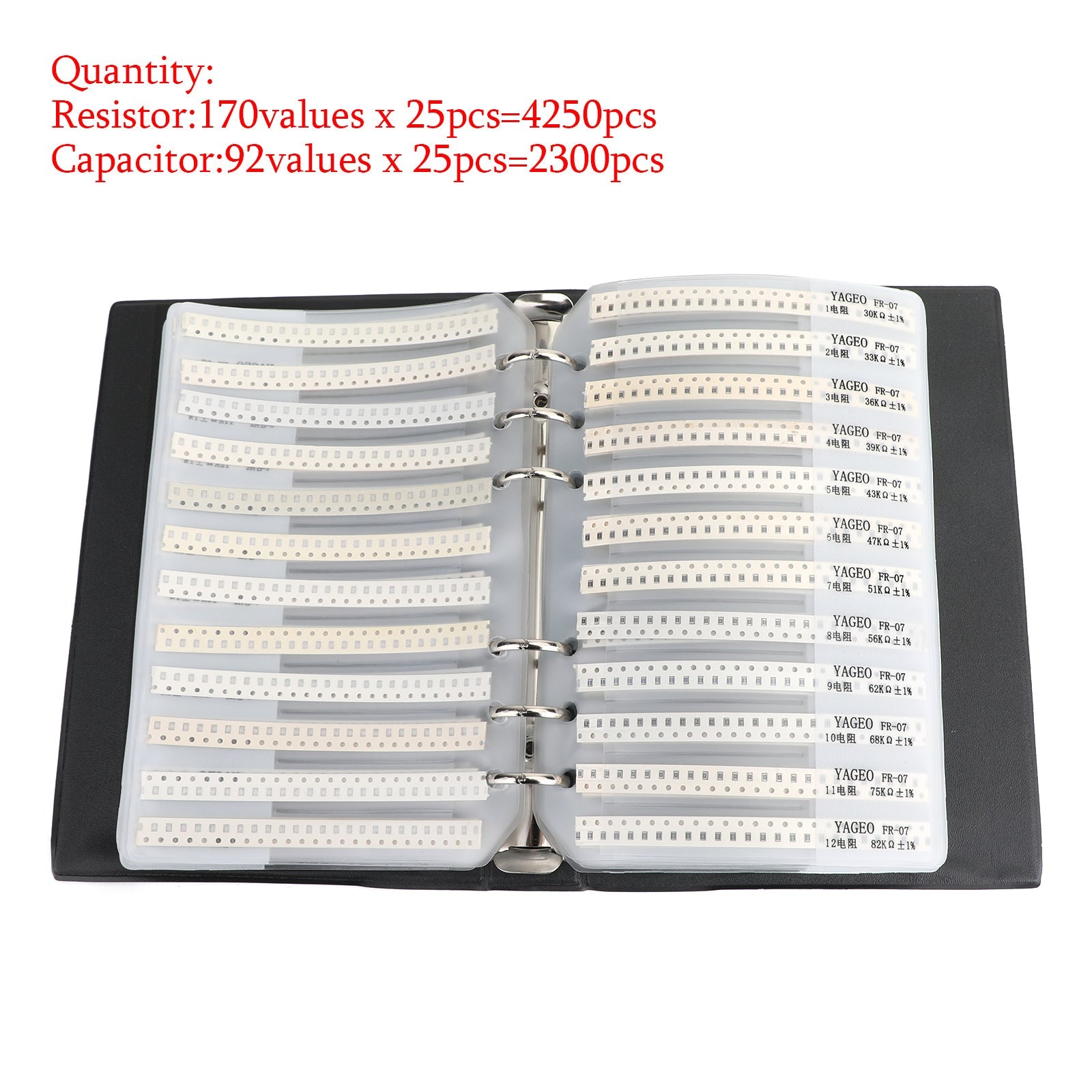 0201 0805 1206 0402 0603 1% RESPIRATION DE CHIP SMD 170 VALUES + CONDERS