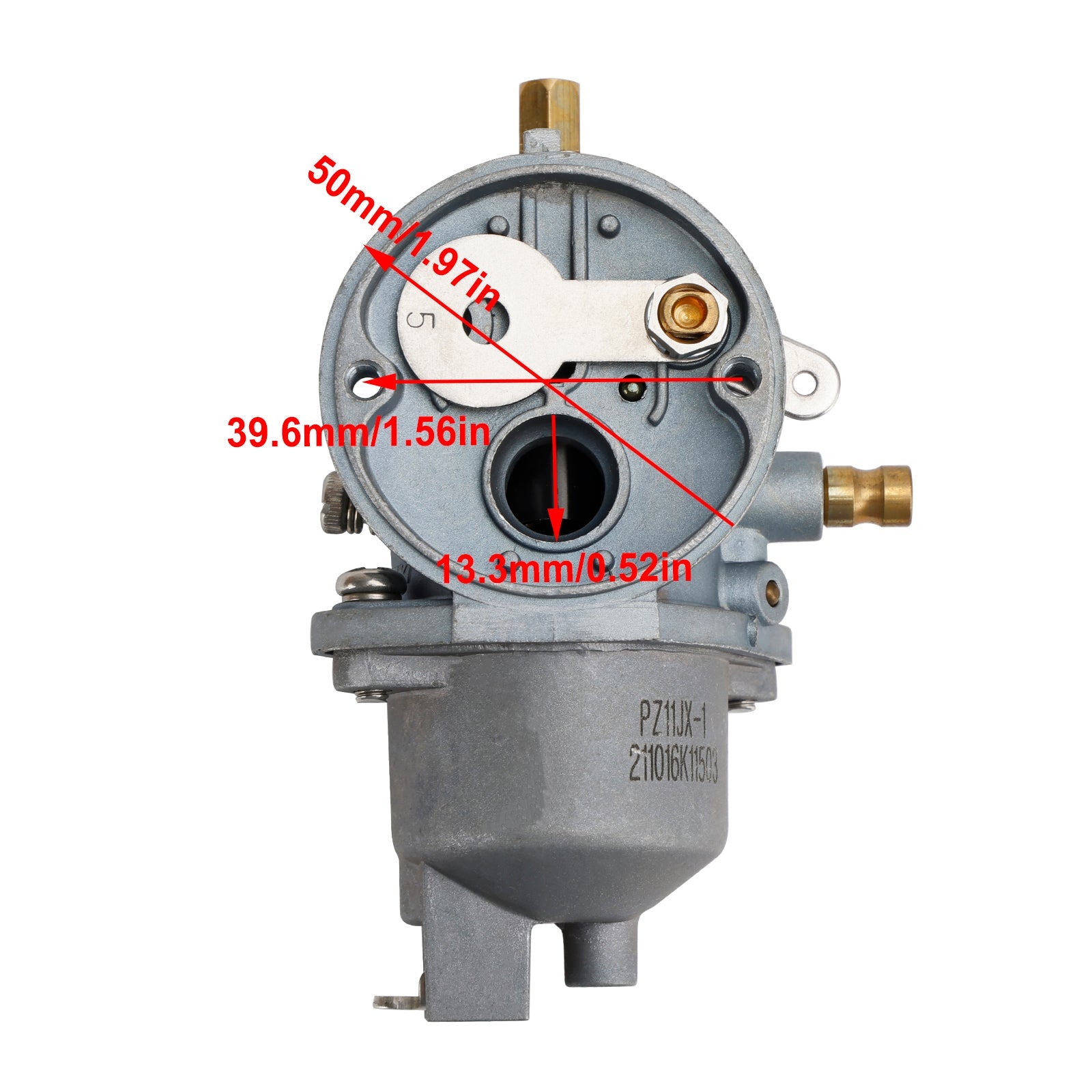 Förgasare kolhydratmotor för Yamaha 2-slags 2 hk PZ11 JX-1
