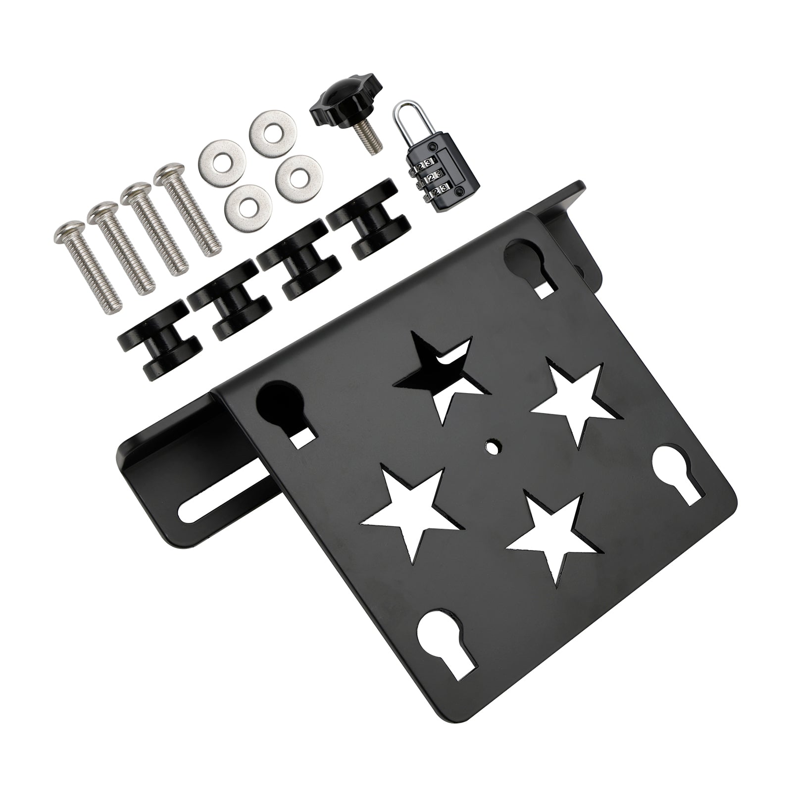 Bolsa de herramientas lateral de Pu, alforja, equipaje de liberación rápida, negro, para motocicleta Scooter