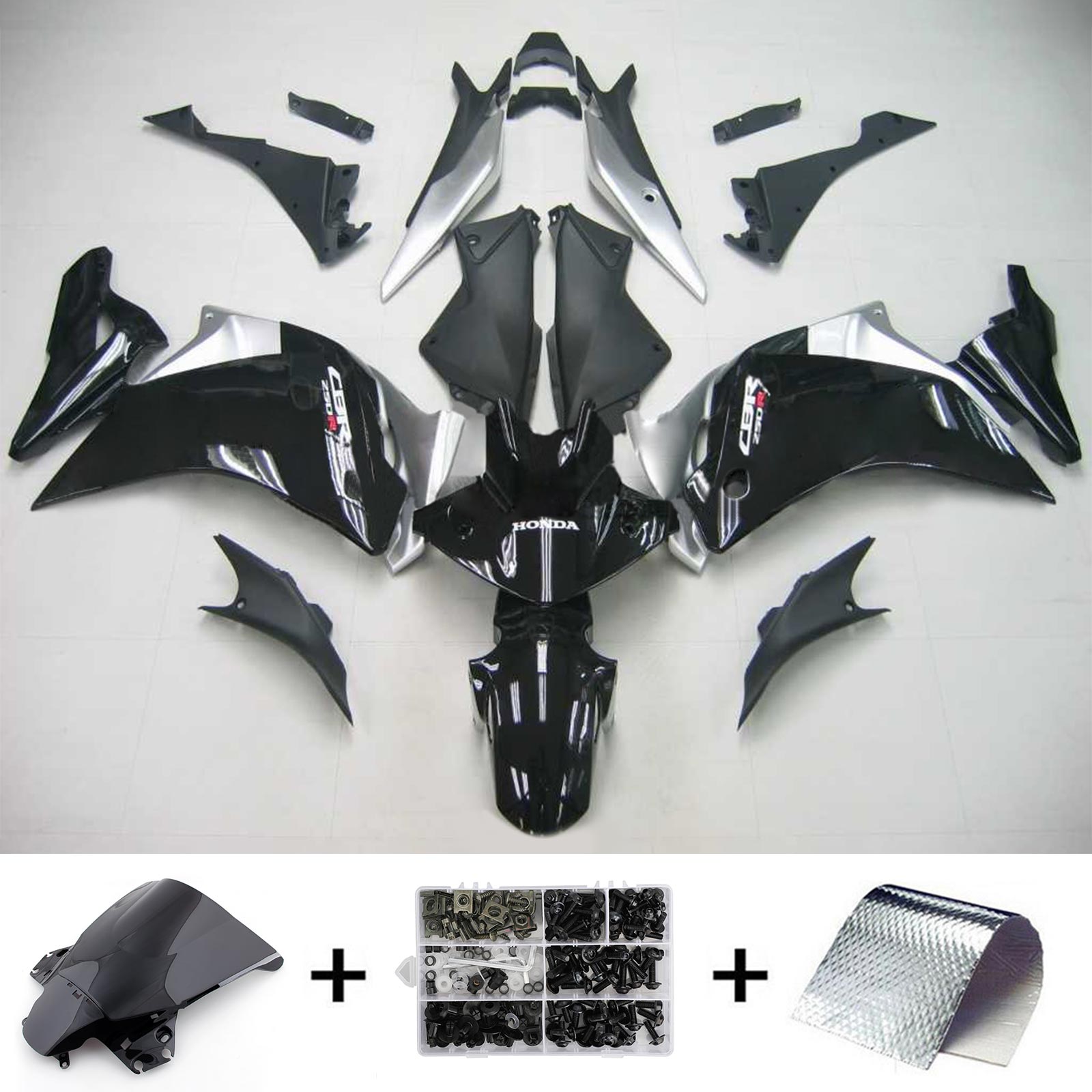 2011-2013 Honda CBR250R Kit de carénage d'injection Amotopart Carrosserie Plastique ABS # 101