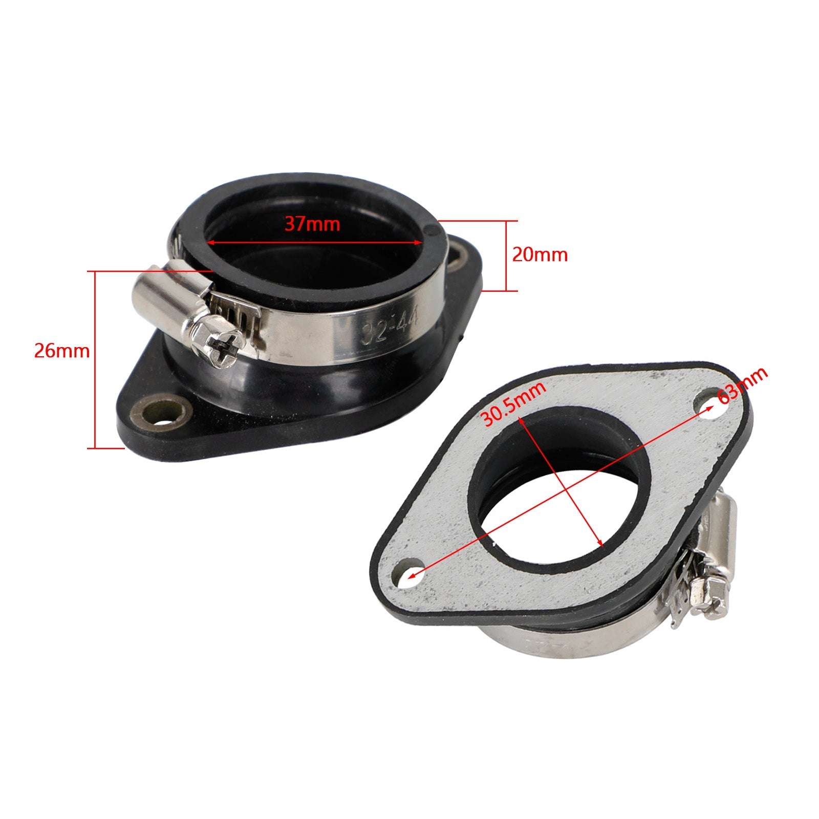 Honda 68-73 CB350 CL350 SL350 16211-286-040 2X INTAGE MANIFOLD SOOTS CARB FÖR