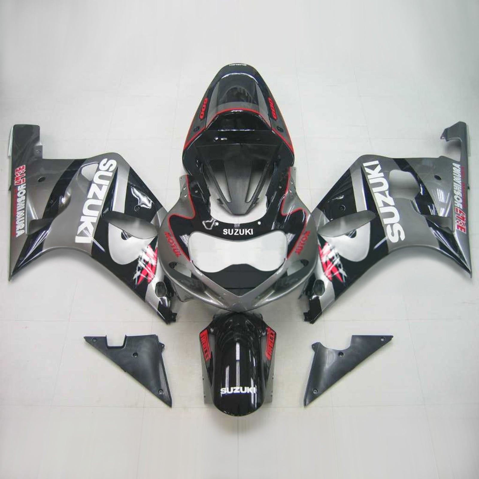 2001-2003 Suzuki GSXR600 K1 injektionsmässa kit Bodywork Plastic ABS #109 AMOTOPART