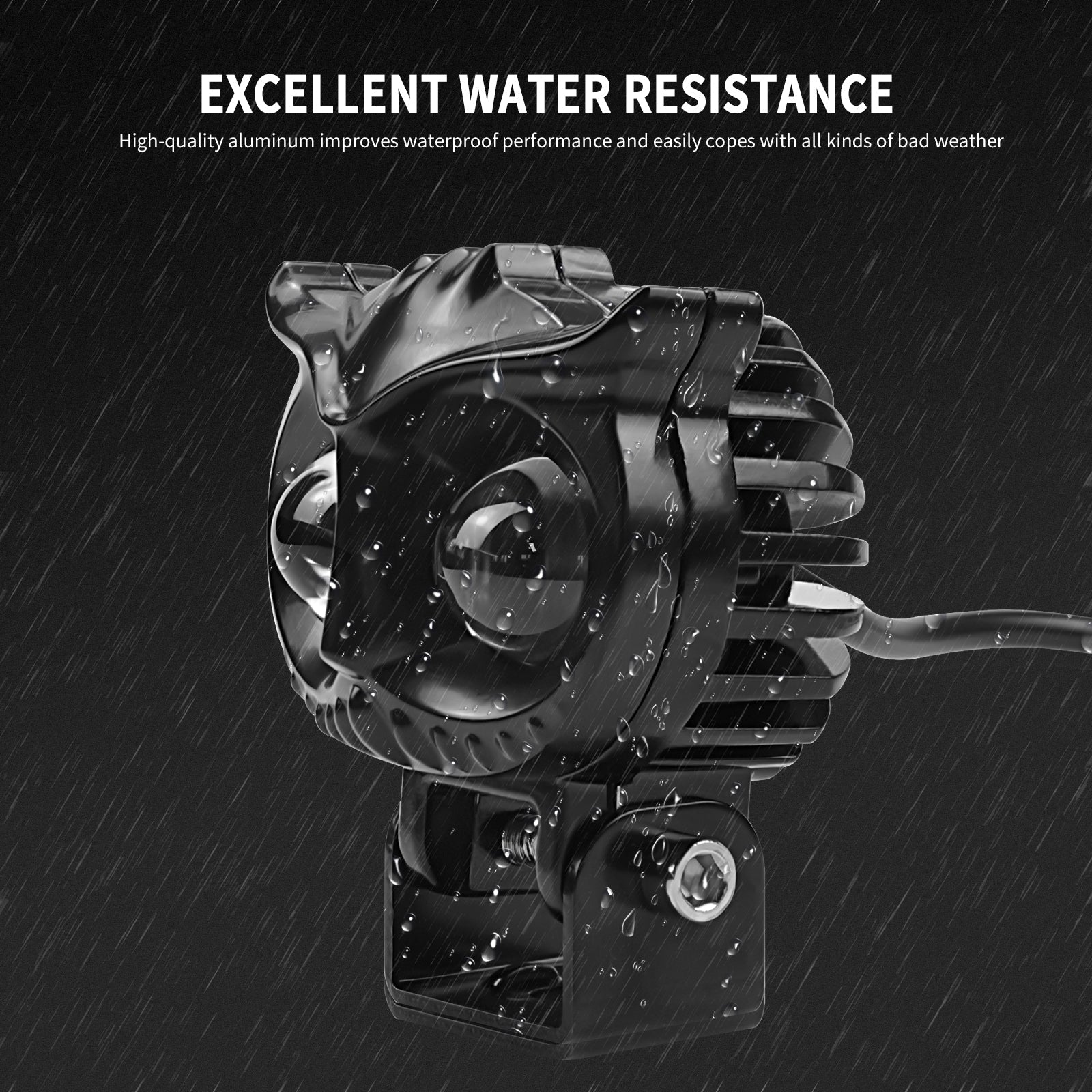 Elektrisk LED Worklight Spotlight Front Waterproof 30 45W Owl Black For Motor Generic