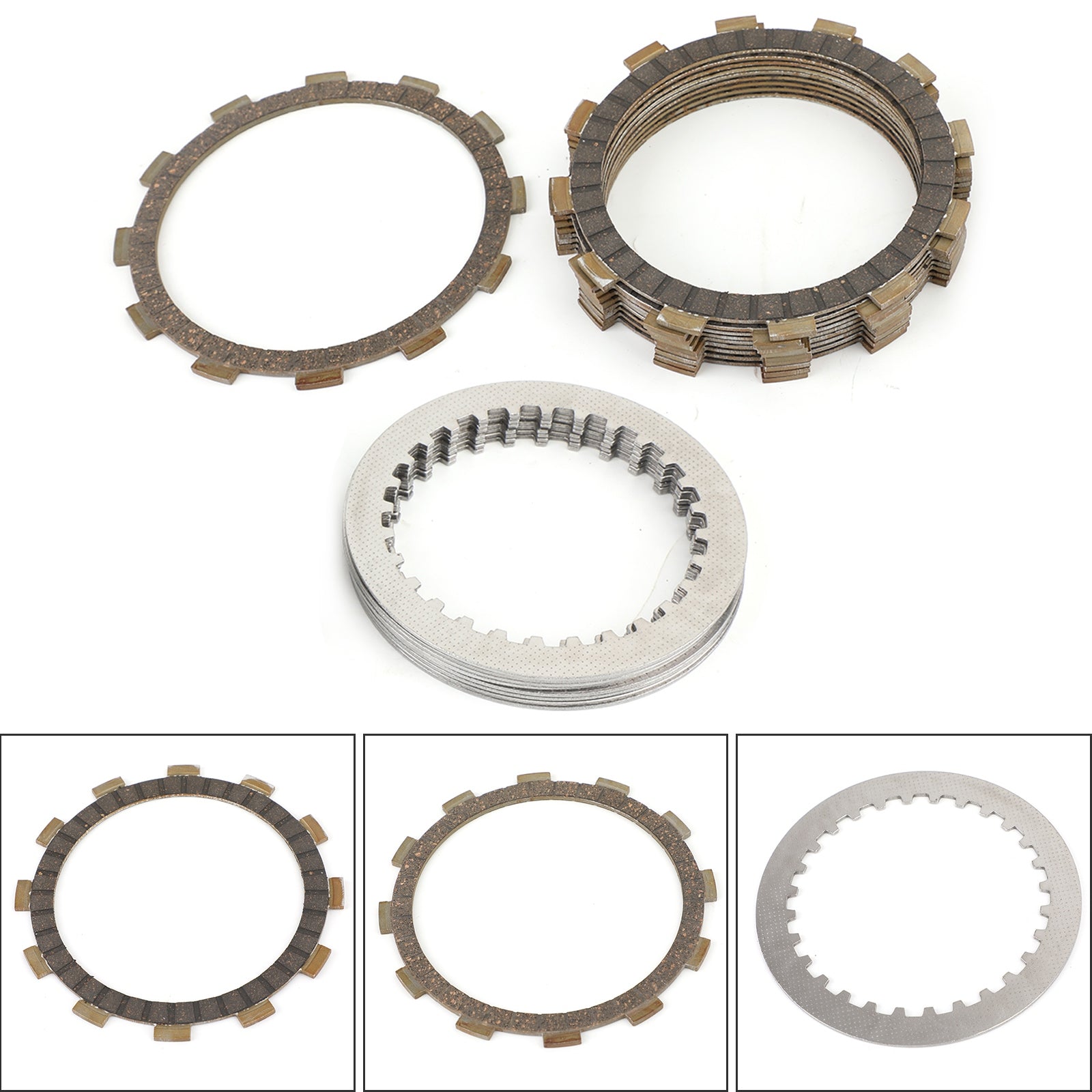 Kopplingssats stål & Friktionsplattor för Suzuki GV1200GL F/F2 Madura 1200 85-1986 Generisk