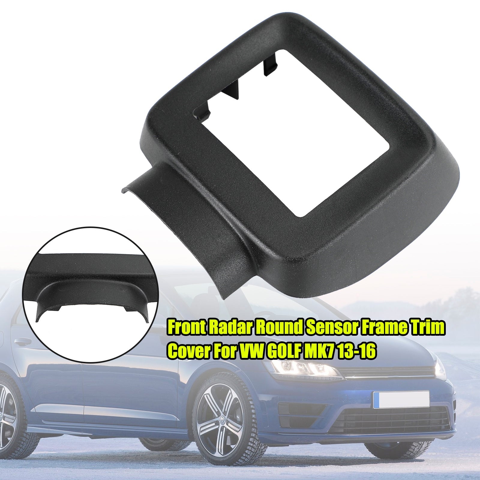 VW Golf MK7 2013-2016 Front Radar Round Sensor Frame Trim Cover