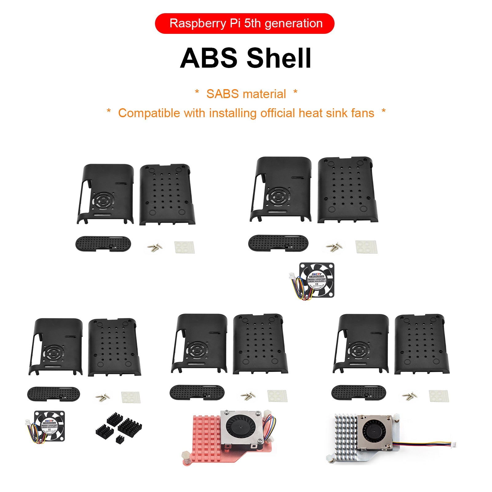 5: e generationen ABS Protective Shell PWM Speed Regulating Fan Active Radiator