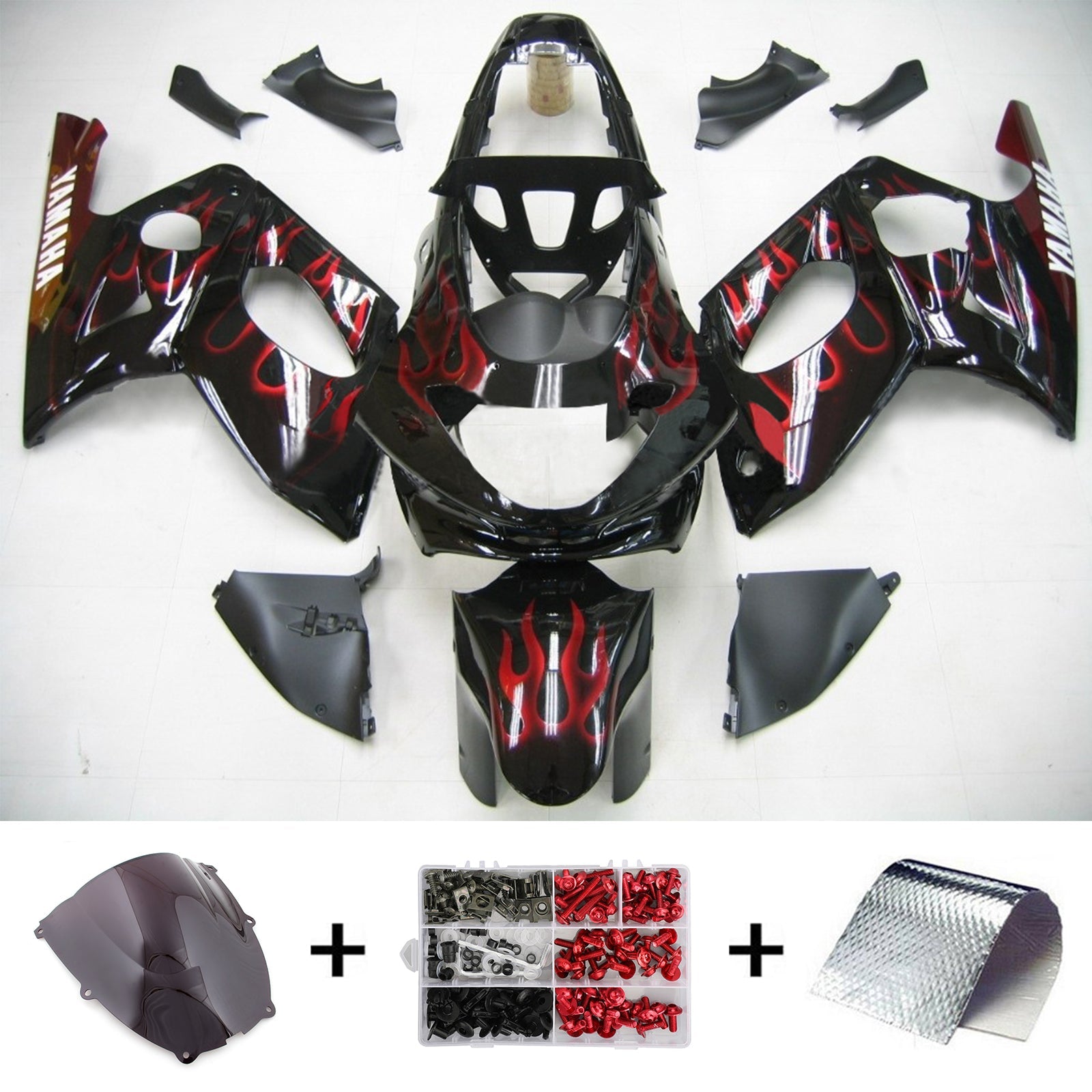 1996-2007 YAMAHA YZF 600R Thundercat Amotopart Injekcia SPOWIN SIT BODEWORTY PLASTNÉ ABS #101