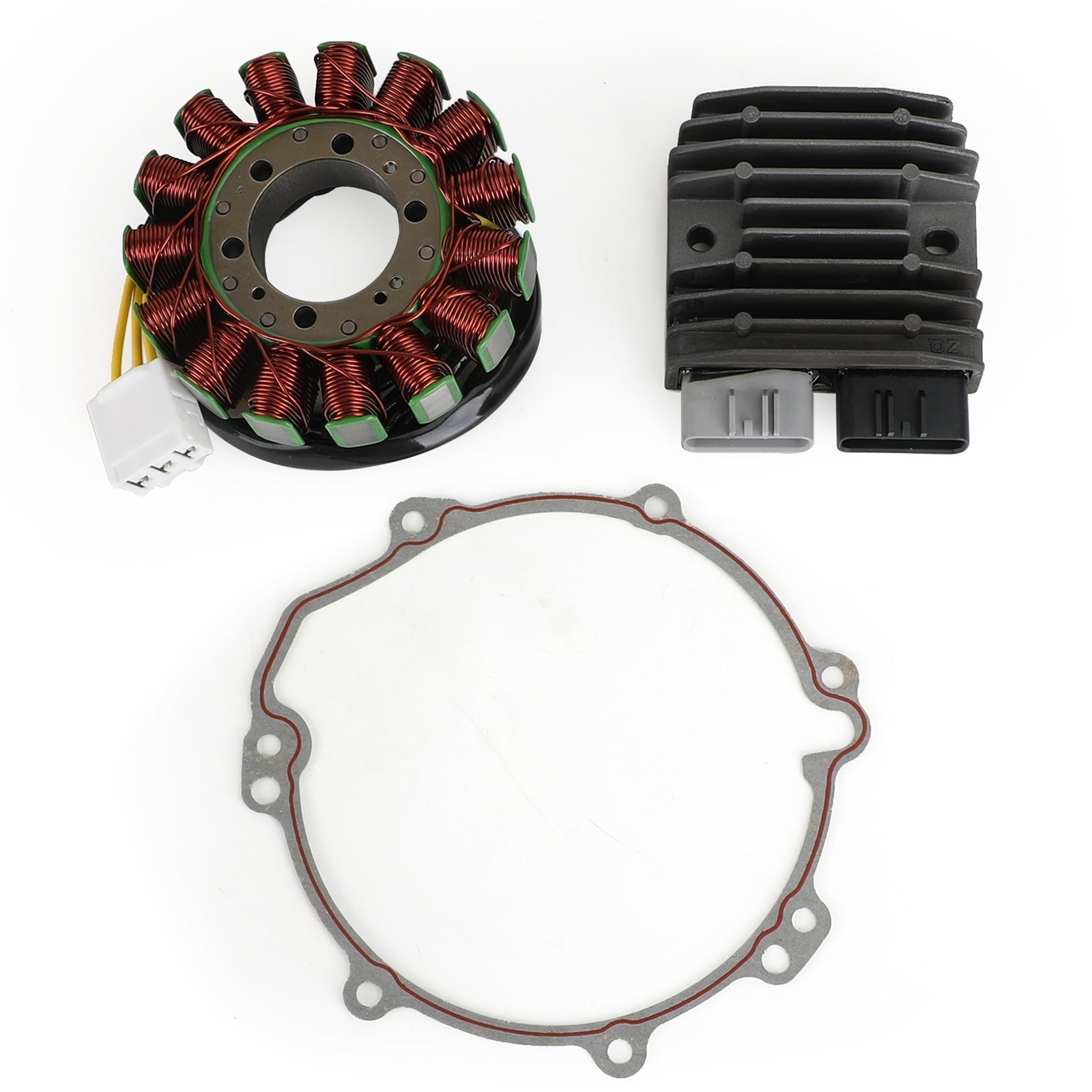 Magnéto stator + redresseur de tension + joint pour kawasaki zzr1400 zx14 zx14r 06-2021 générique