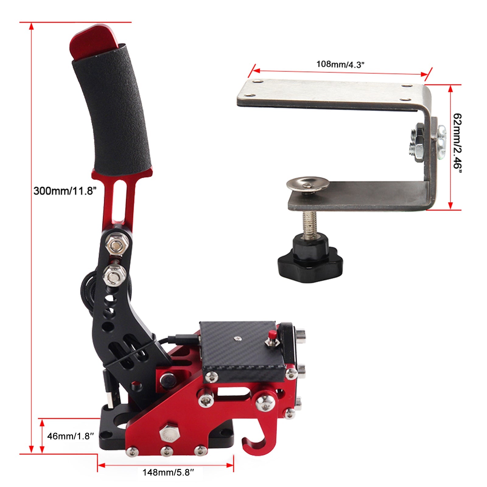 14bit X1 XSS XSX Xbox USB3.0 Sim Handbrake for Racing Games Ratt Stativ G920 Svart