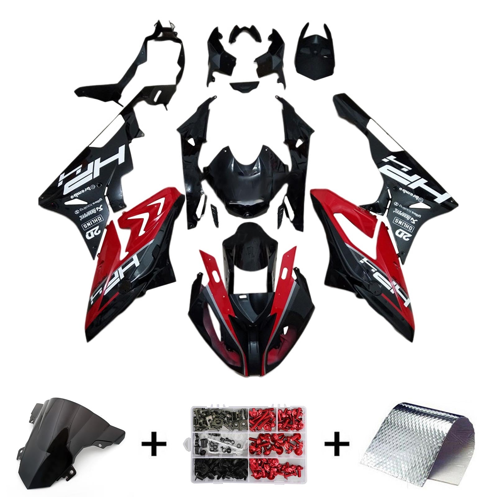 2015-2016 BMW S1000RR Kit Carénage Carrosserie Plastique ABS