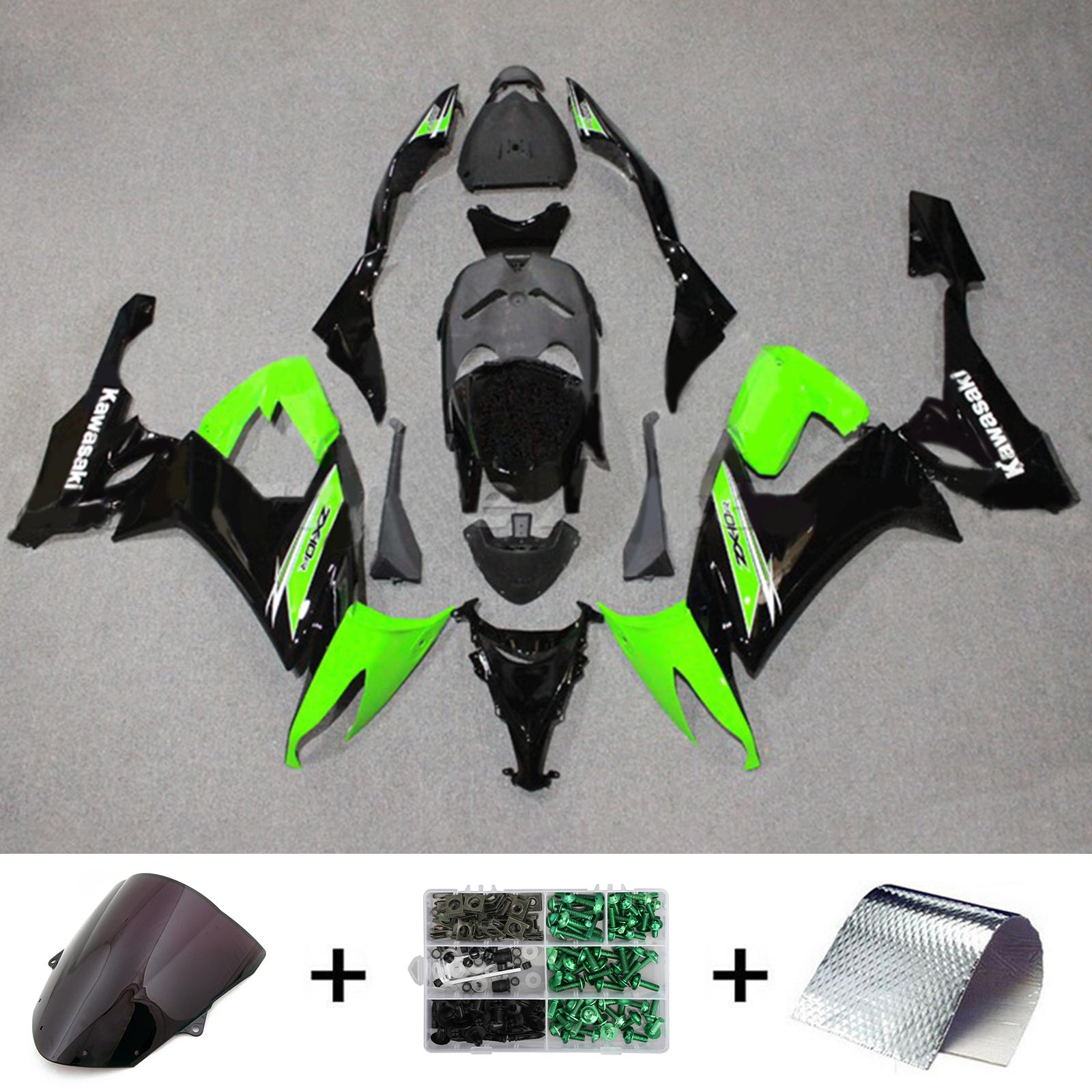 2008-2010 Kawasaki ZX10R Injektion Fairing Kit Bodywork Plastic ABS#121