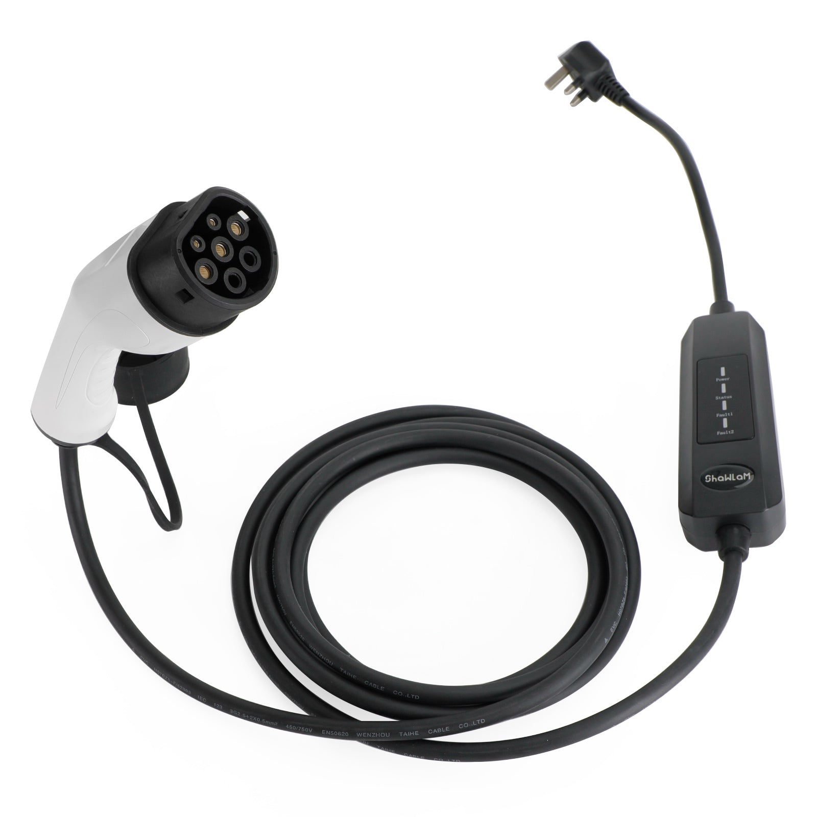 Typ 2 13A Portable UK Plug EV Laddningskabel - 5.5m 3 -stifteladdare
