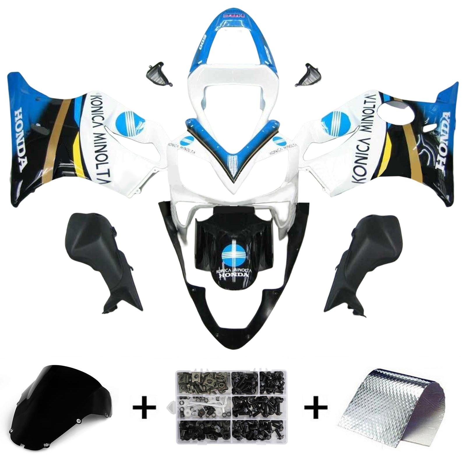 2001-2003 Honda CBR600 F4I vstrekovanie Kit Kopywork Plast ABS #104