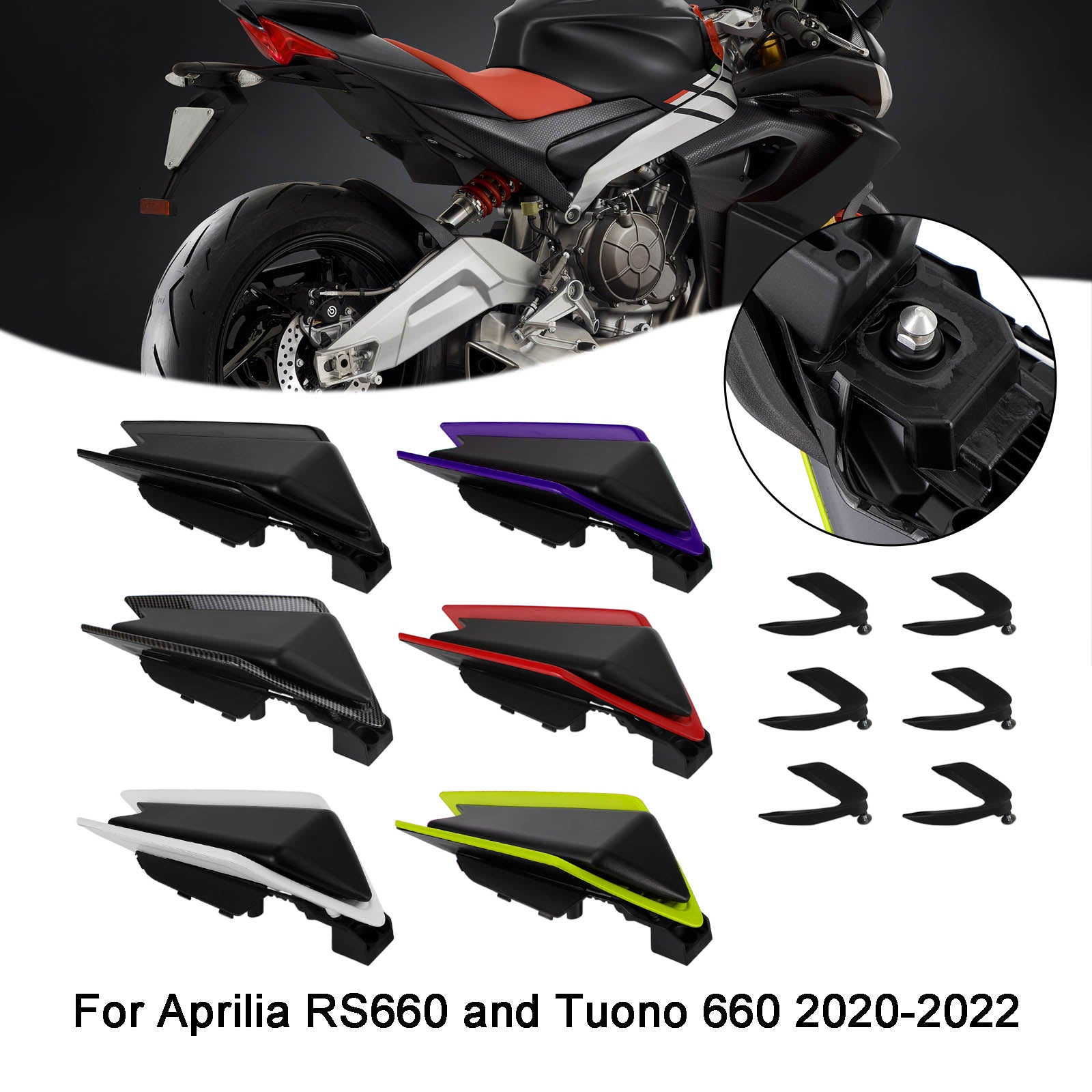 2020-2024 Aprilia RS660 RSV4 Tuono 660 cubierta de carenado trasero