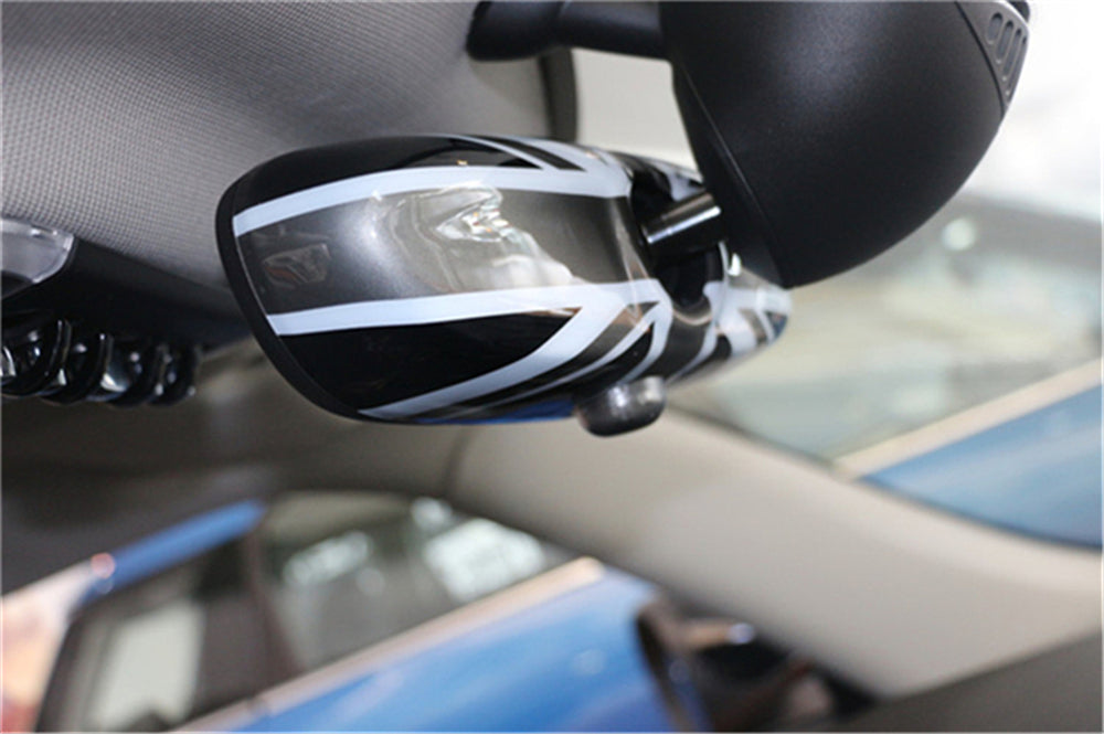 Black Union Jack UK Vlag Achteruitkijkspiegel Cover Voor MINI Cooper R55 R56 R57 NIEUW