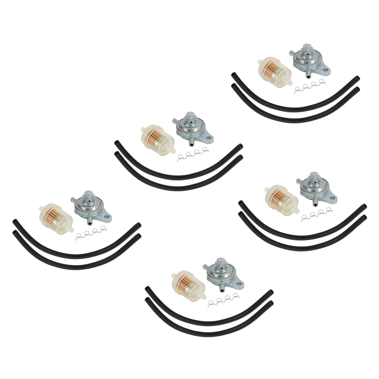 5 bränsletankkran + filter + slang för GY6 125cc 150cc pit quad smutscykel ATV buggy