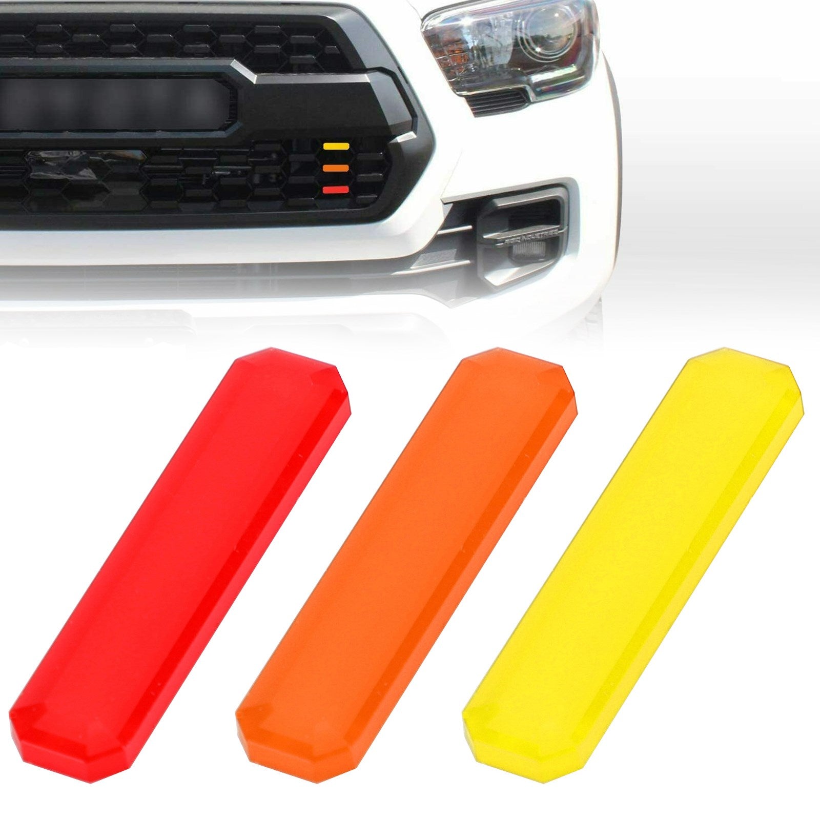 Driekleurige badge voorgrille sticker voor Tacoma TRD Pro 2016-2020 Generiek