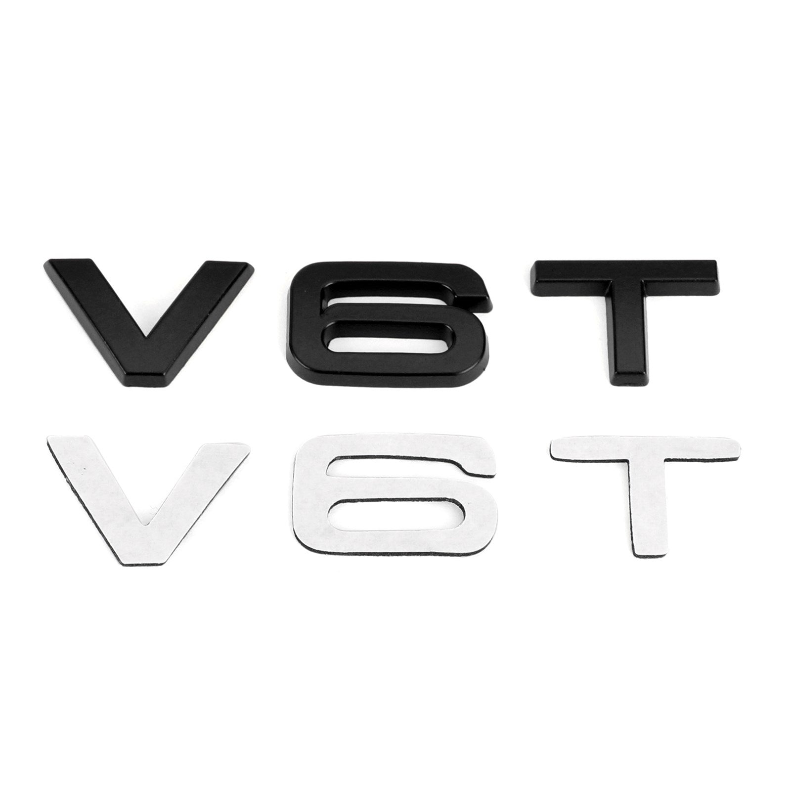 V6T Emblem Badge Fit för Audi A1 A3 A4 A5 A6 A7 Q3 Q5 Q7 S6 S7 S8 S4 SQ5 Black