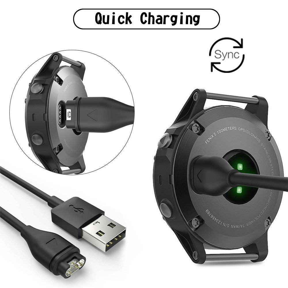 Cordon de câble de charge USB ajusté pour Garmin Fenix 5 5s 5x Vivoactive 3 Vivosport