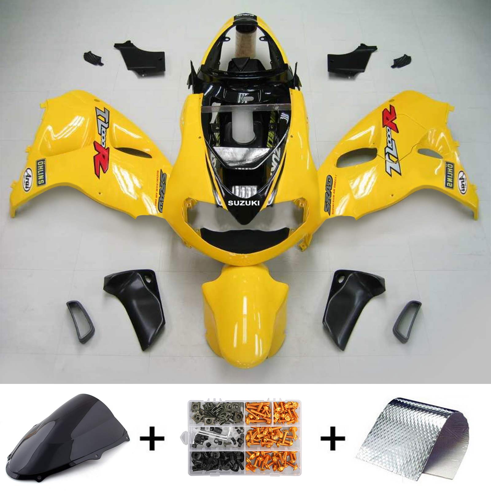 1998-2003 Suzuki TL1000R Amotopart Injeksjon Fairing Kit Bodywork Plast Abs #129