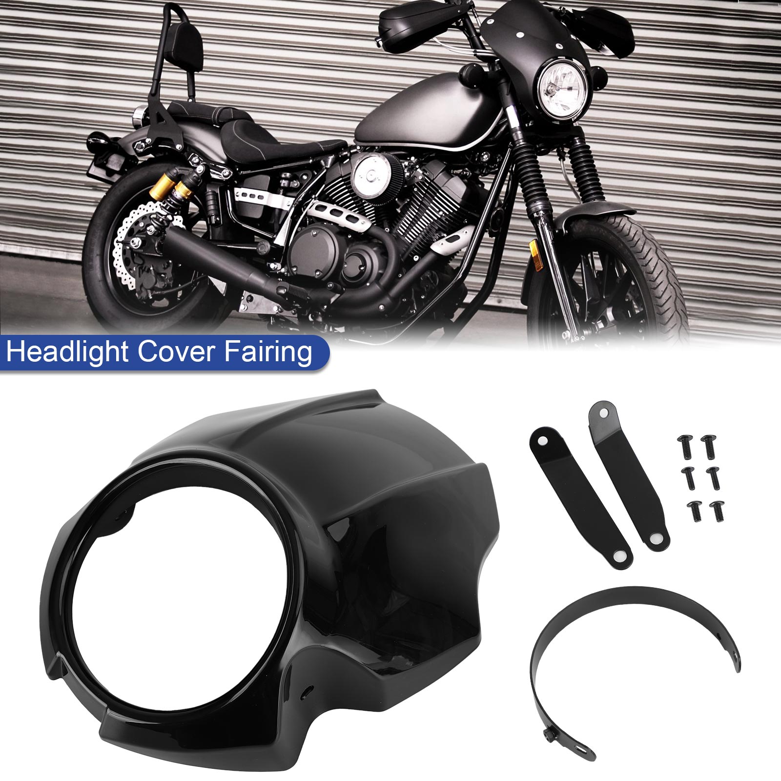 Hovedlys Fairing Windshield Cover for Yamaha XVS 950 Spec Bolt 950 2014-2020 generisk