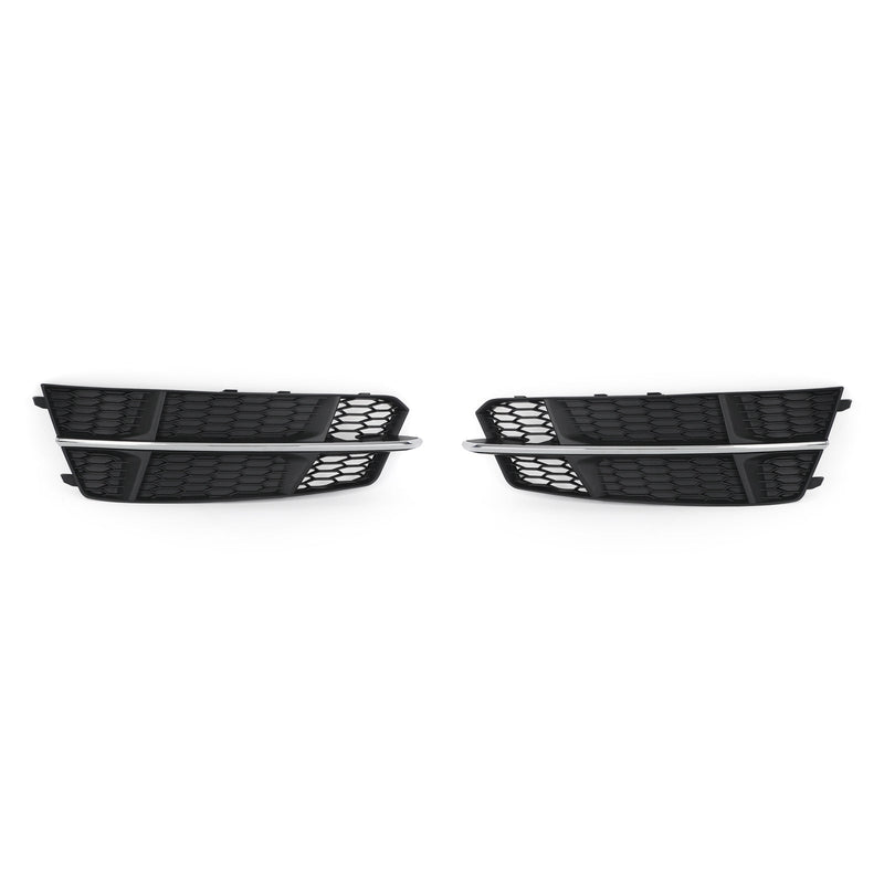 Front Bumper Lower Grille Grill Fit Audi A6 C7 S-Line 2016-2018 Black Chrome