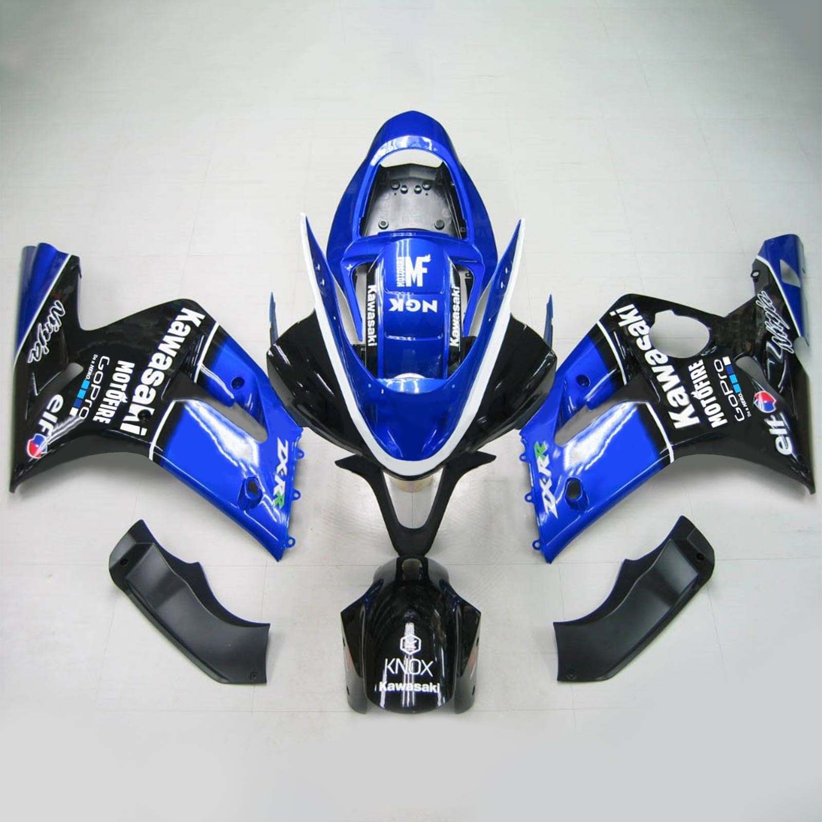 2003-2004 Kawasaki ZX6R 636 Amotopart vstrekovanie Kit Kopywork Bodywork plast ABS #116