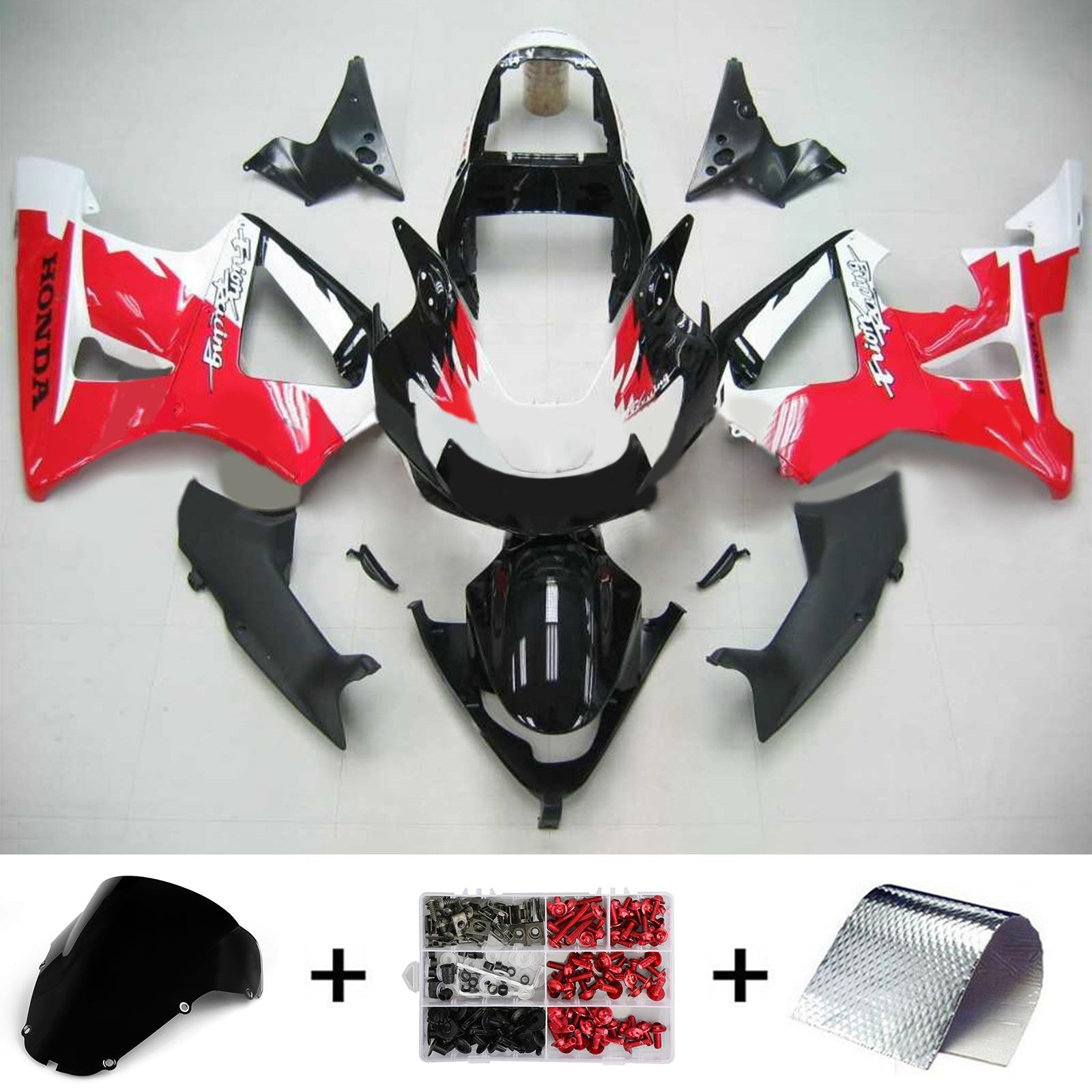 2000-2001 Honda CBR929RR Kit de carénage d'injection Amotopart carrosserie plastique ABS #111