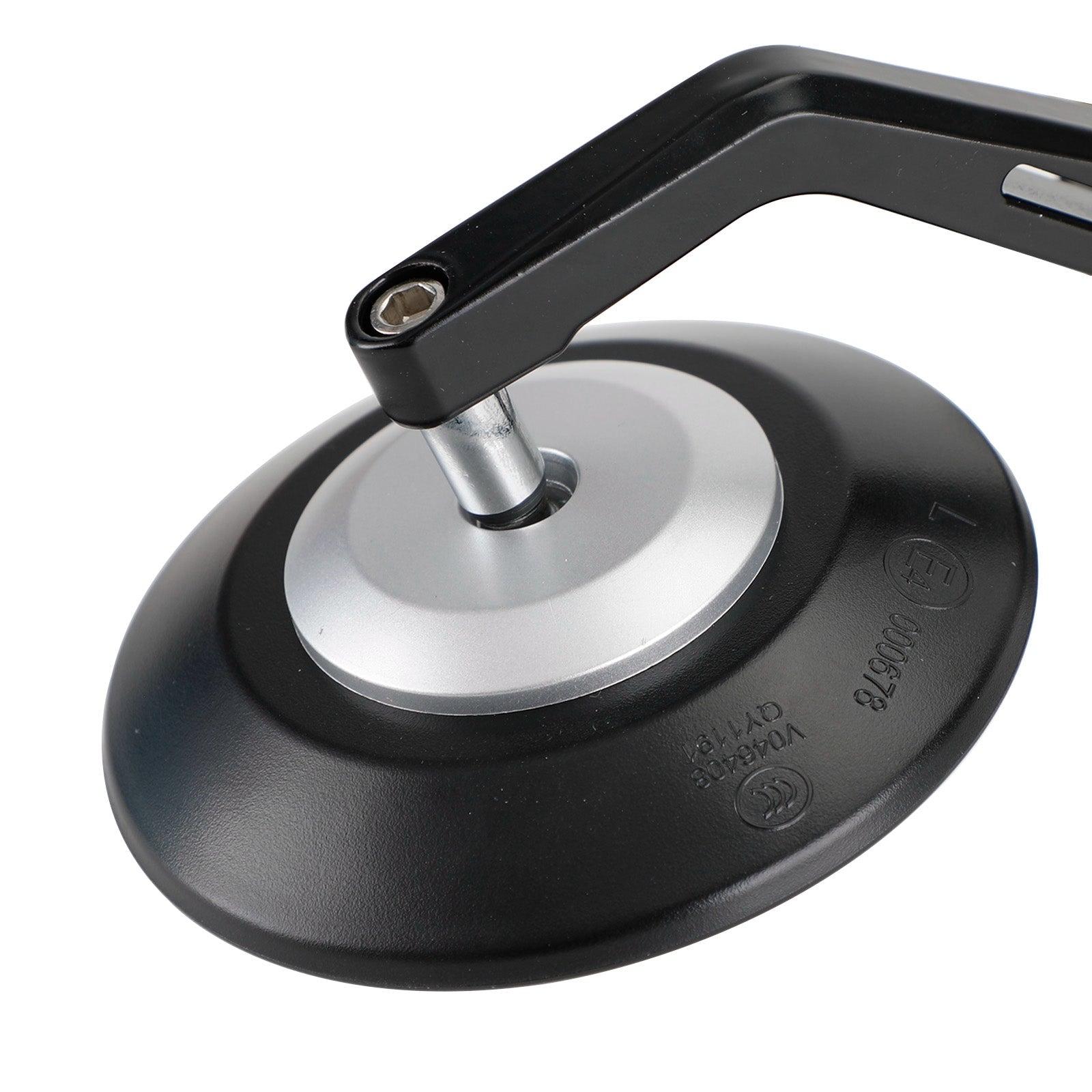 Par de espejos retrovisores antideslumbrantes de 22 mm personalizados para manillar 4" Billete negro redondo de calidad