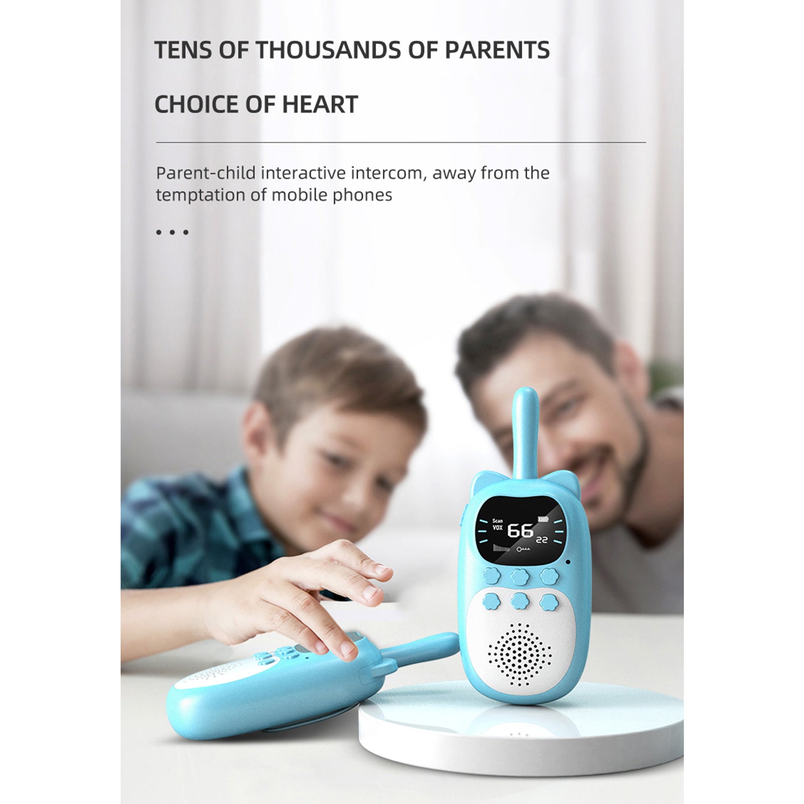 2-pack kinderwalkie-talkies 22-kanaals 2-weg radio 3 km bereik handheld origineel