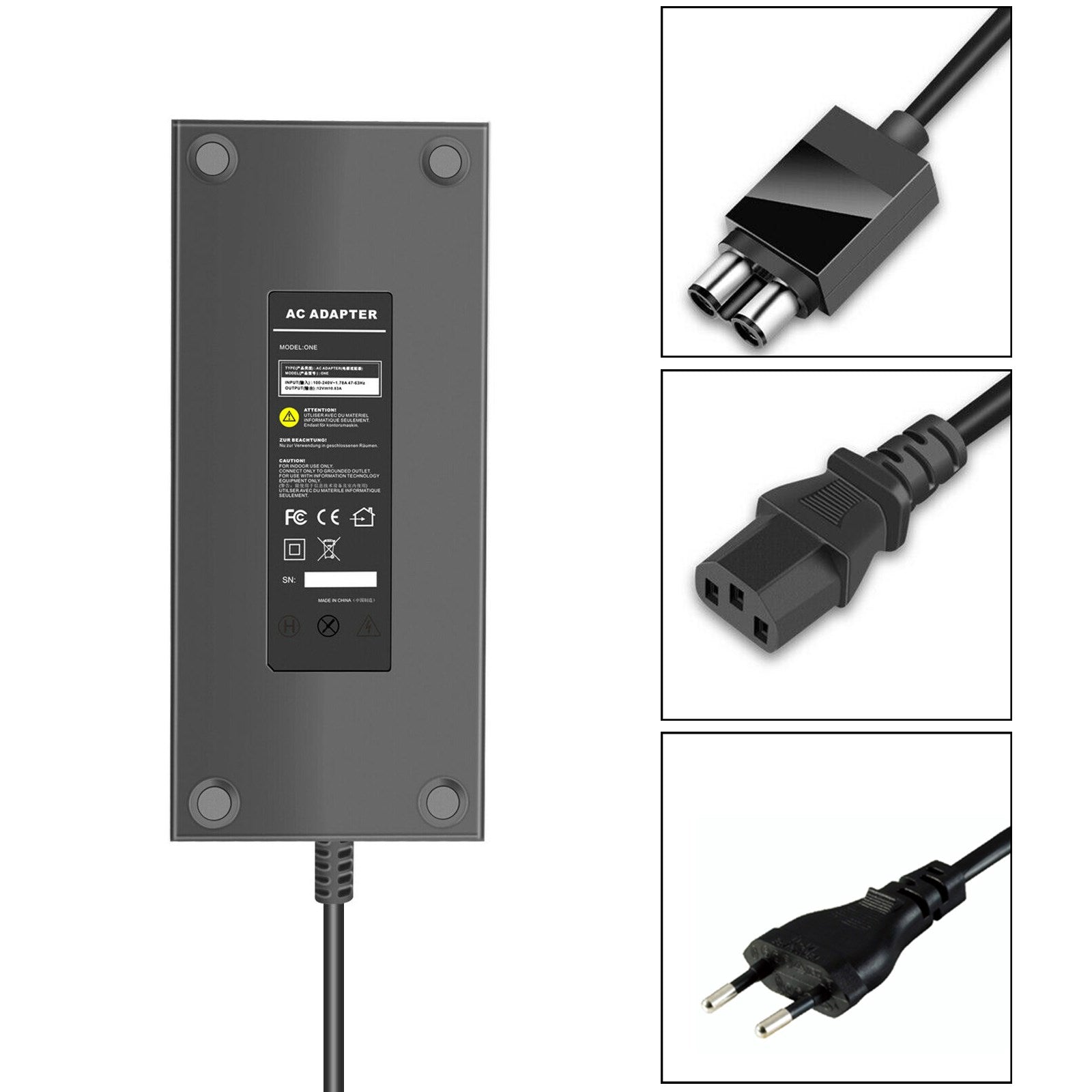 Adaptateur secteur d'alimentation 135W, 10,83a, câble d'alimentation adapté à la Console Xbox one EU