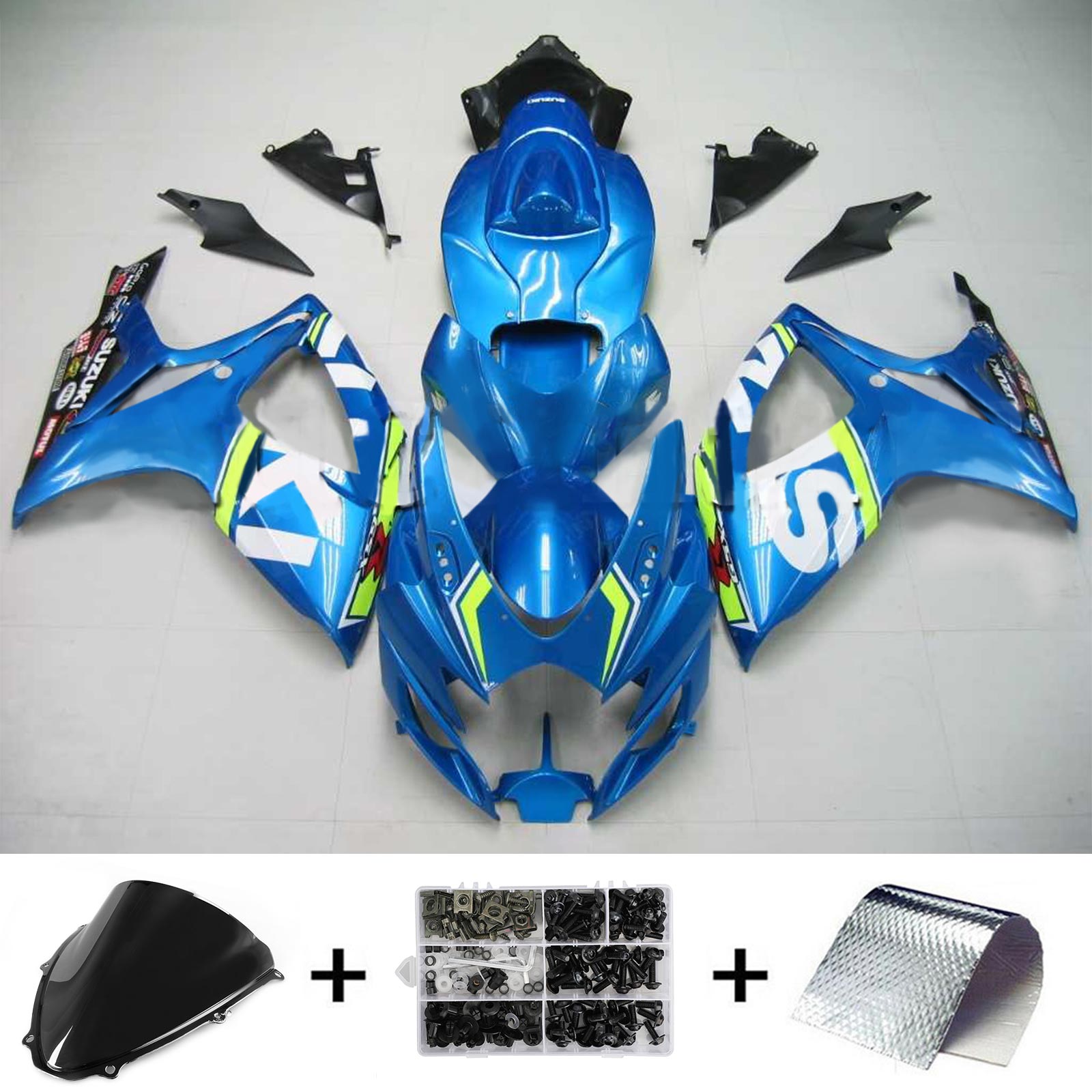 2006-2007 Suzuki GSXR 600/750 K6 Amotopart Kit de carenado de inyección Carrocería Plástico ABS # 184
