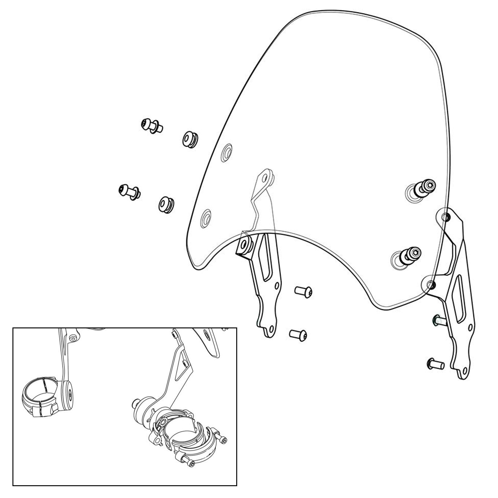 ABS plastové čelné sklo motocyklového skla pre modely harley dyna softvérové modely generické