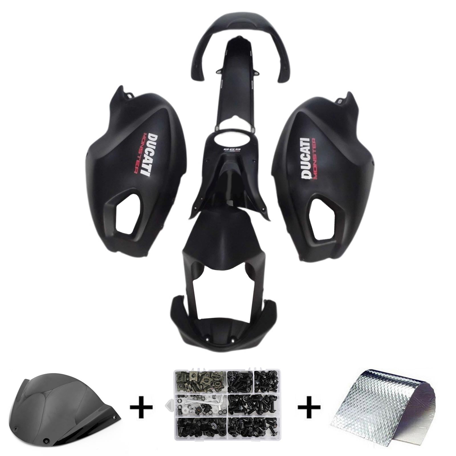 Toutes les années Ducati Monster 696 796 1100 S EVO FAIRING Kit Bodywork
