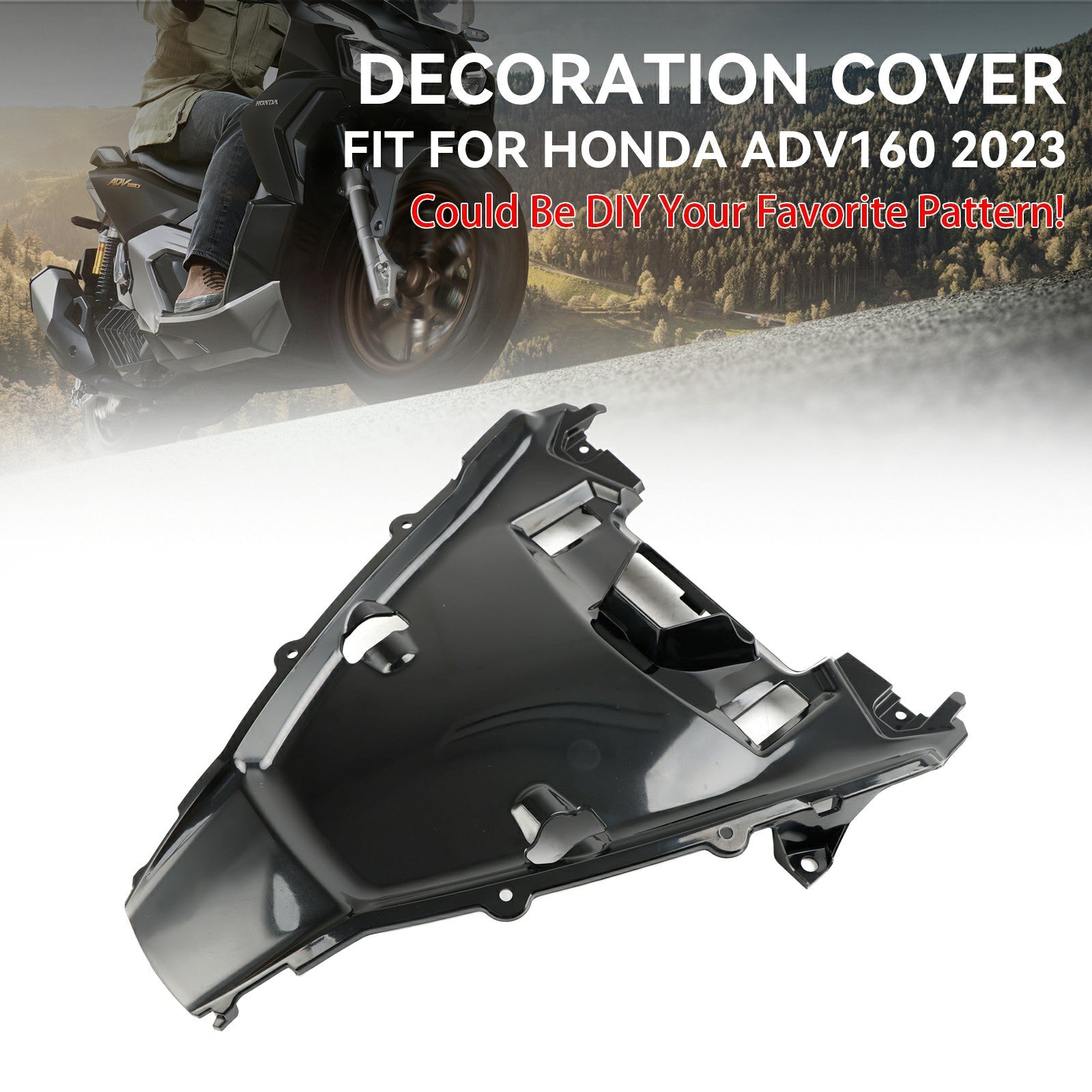 Honda Adv 160 2023 Moldagem de injeção de abdominais a carroceria não pintada