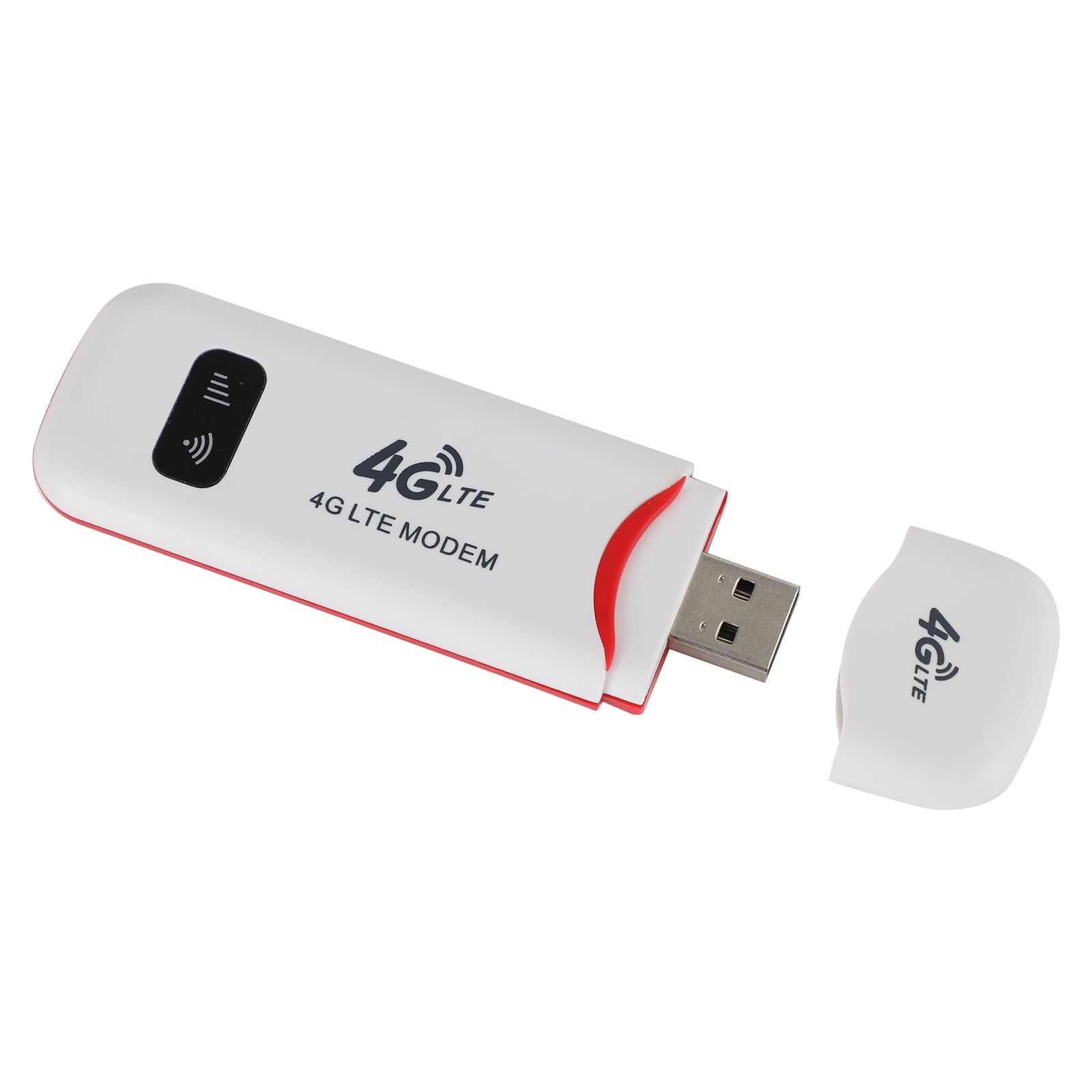 Enrutador inalámbrico 4G LTE WiFi módem de banda ancha móvil USB Dongle desbloqueado blanco