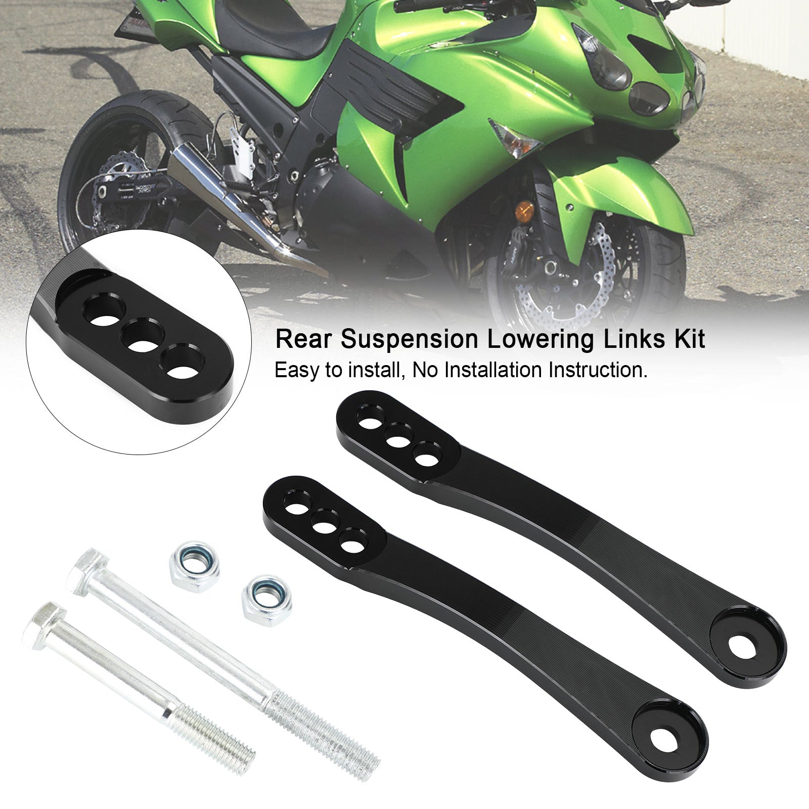 Kit de maillons d'abaissement de Suspension arrière, pour KAWASAKI ZX-14R NINJA 2006 – 2022 ZZR 1400