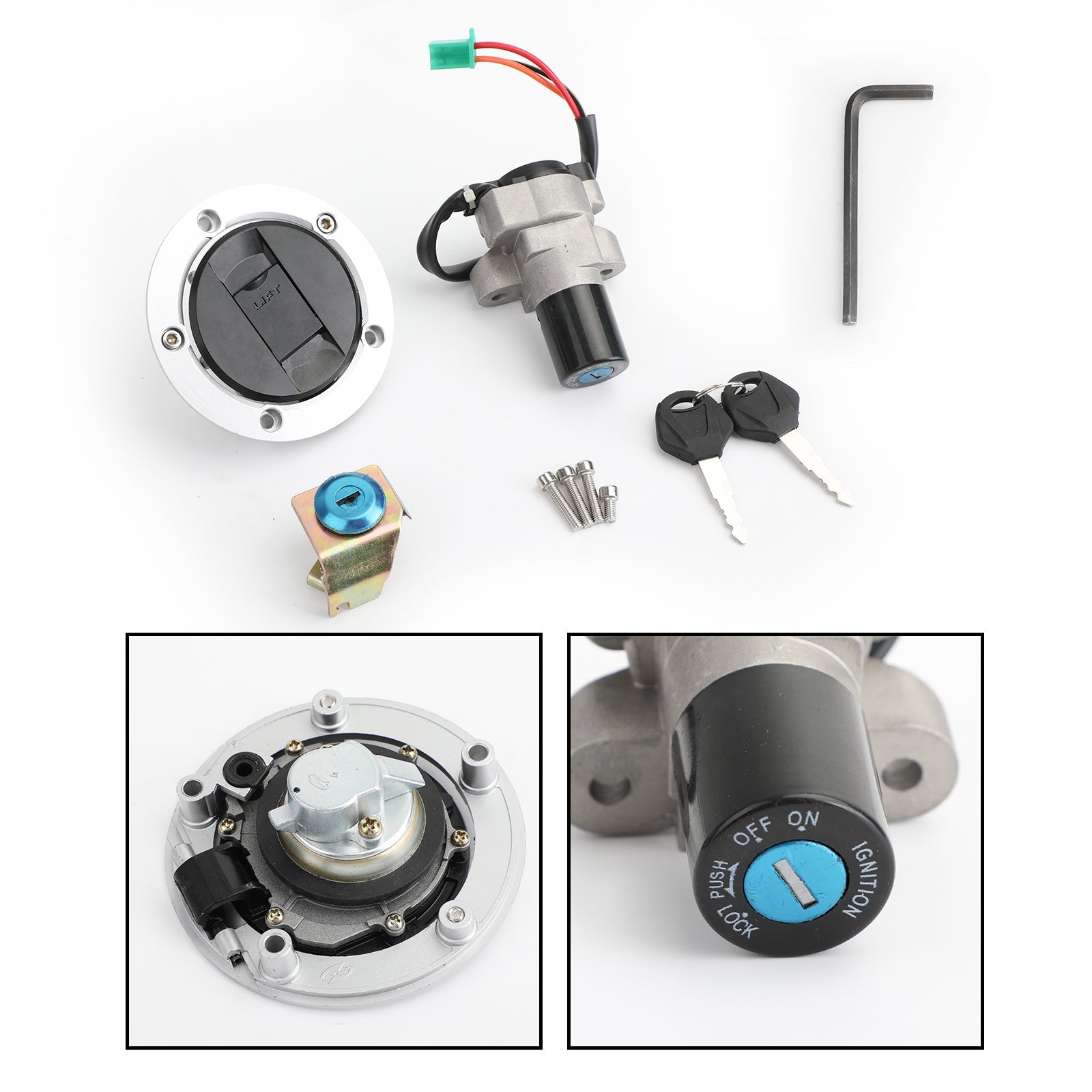 Contactslot Brandstoftankdop Slot Sleutels Voor Suzuki GW250 Inazuma/GSXR 250 13-17 Generiek