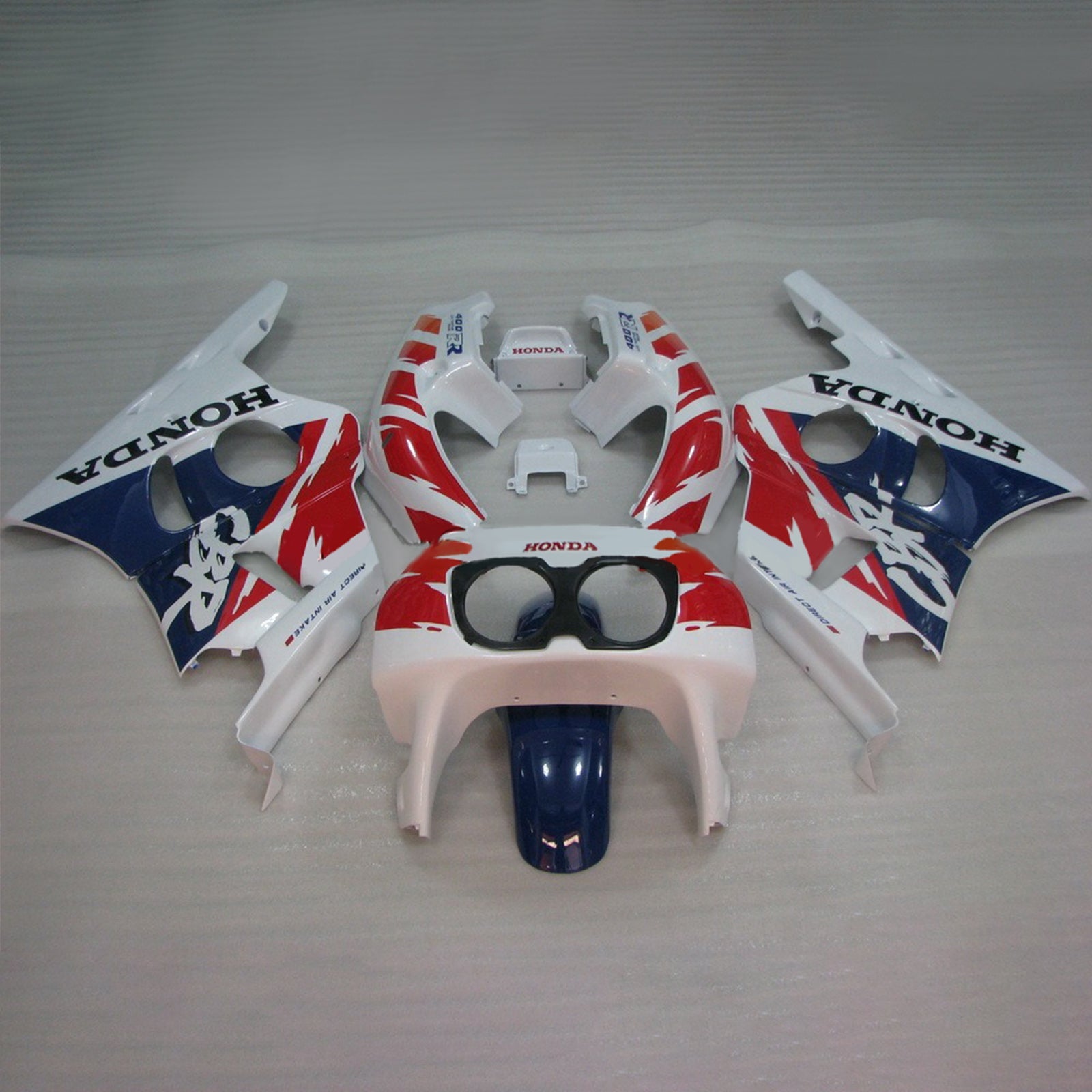 1987-1989 Honda CBR400RR NC23 AMOTOPART INSEKSJON FAIRING KIT BROUSWORK PLASTIC ABS #103