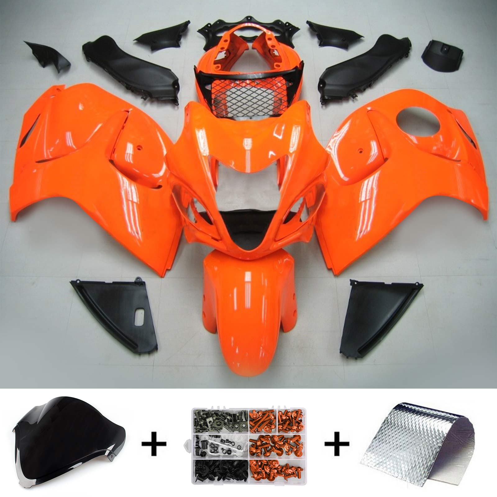 2008-2020 SUZUKI HAYABUSA GSX1300 AMOTOPART Vstrekovacia kapotaová súprava karosérií PLASTOVANIE ABS #105