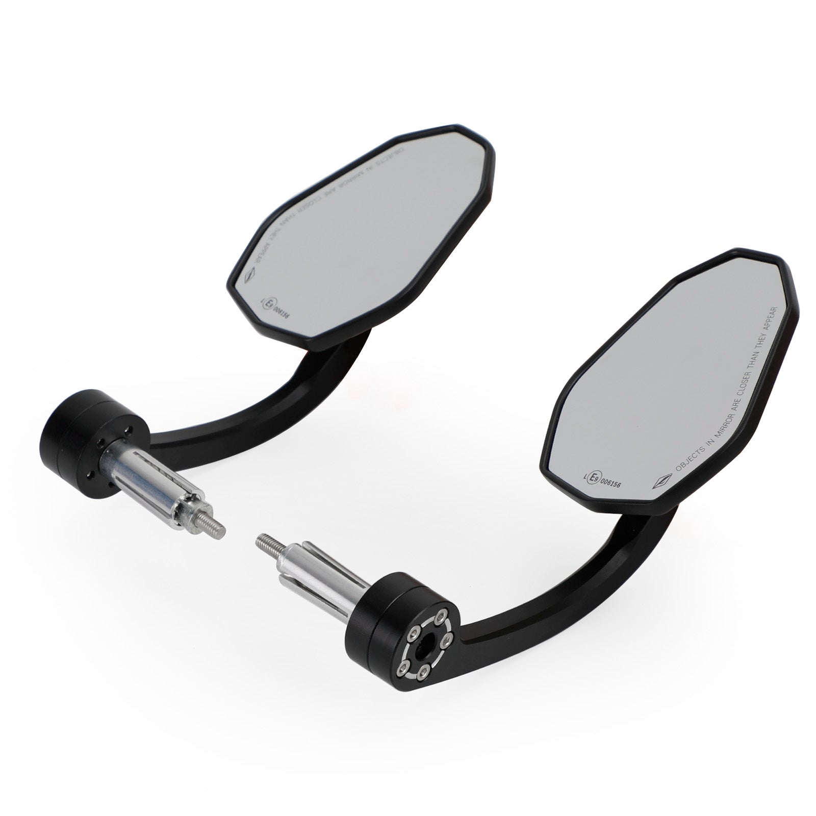 Zwart 7/8" Aangepaste CNC aluminium motorfiets 22 mm stuuruiteindespiegel Generiek