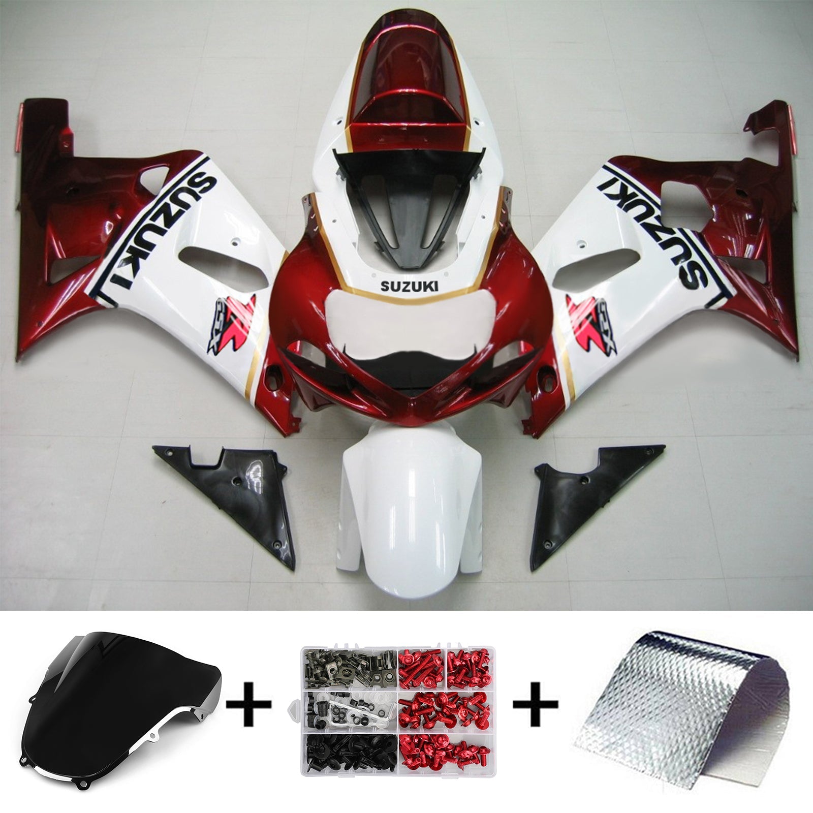 2001-2003 Suzuki GSXR600 K1 injektionsmässa kit Kroppsarbete Plastic ABS #110 AMOTOPART