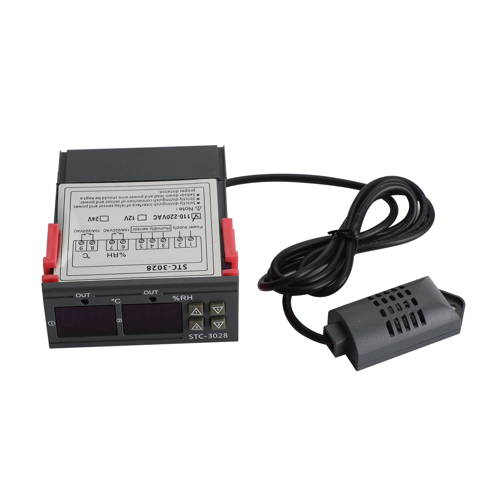 STC-3028 DUAL DISPLIZ DIGITÁLNEHO DIGITÁLNEHO TEPLOTNÉHO VONIER TERMOSTAT+Probe