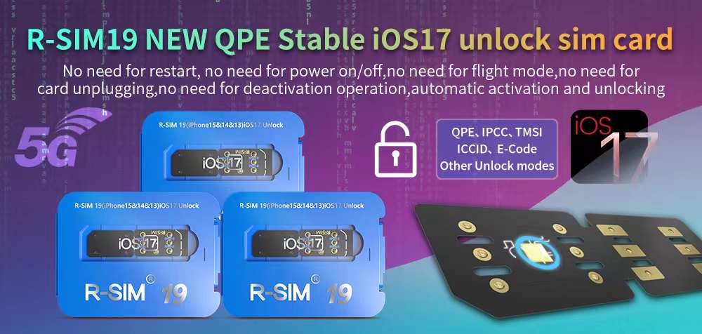 R-SIM19 NIEUWE QPE Stabiele SIM-kaart ontgrendelen voor iPhone 15 Plus 14 13 Pro Max 12 IOS17