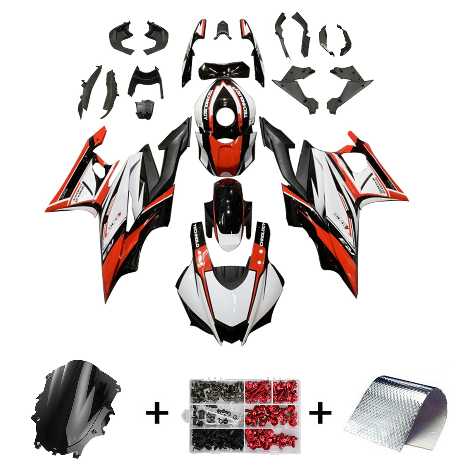 2019-2021 Yamaha YZF-R3 R25 Kit de carénage Kit de carrosserie en plastique Abs